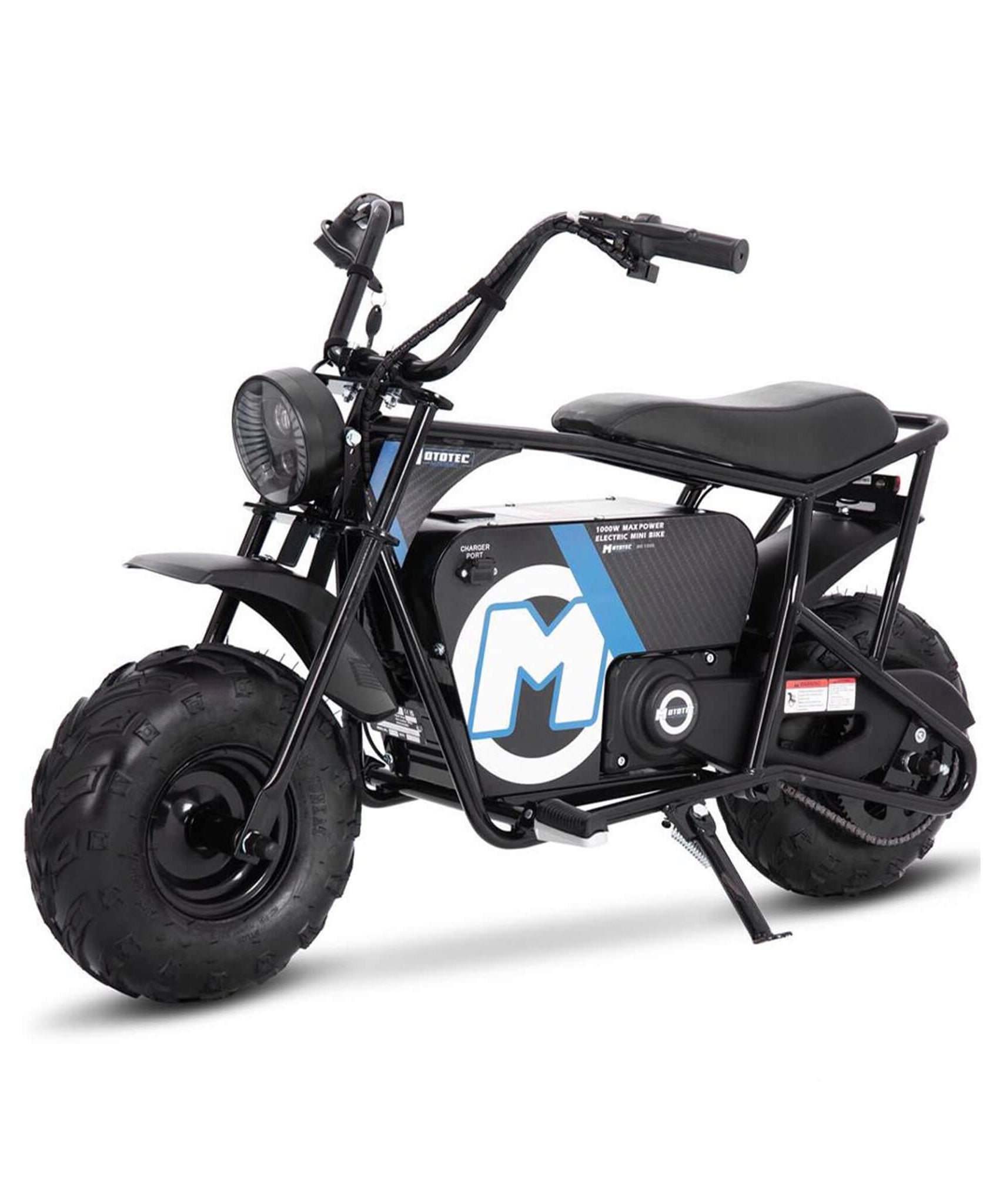MotoTec 1000W 48V/12AH Electric Powered Mini Bike, Black (SAK17859)