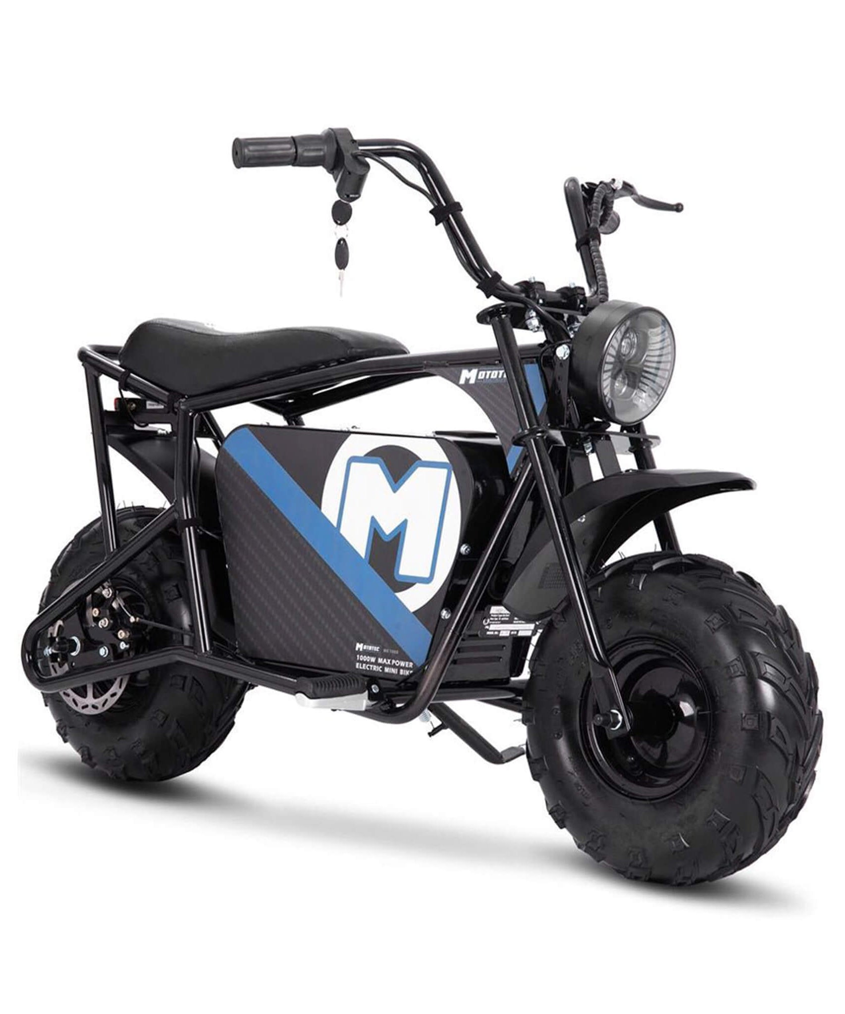 MotoTec 1000W 48V/12AH Electric Powered Mini Bike, Black (SAK17859)