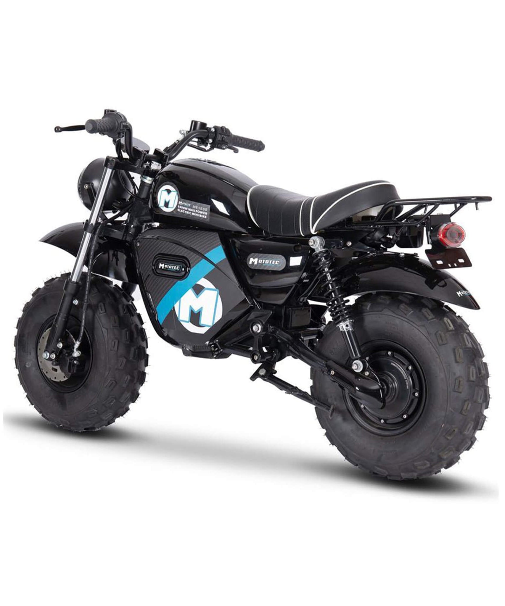 MotoTec 1500W 60V/20AH Electric Powered Mini Bike, Black (SAK32086)