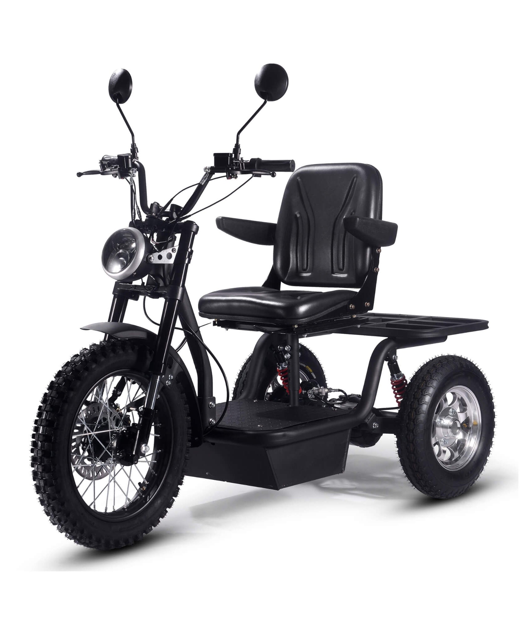 MotoTec 60V 1800W Black Three-Wheel Electric Scooter (SAK86025)