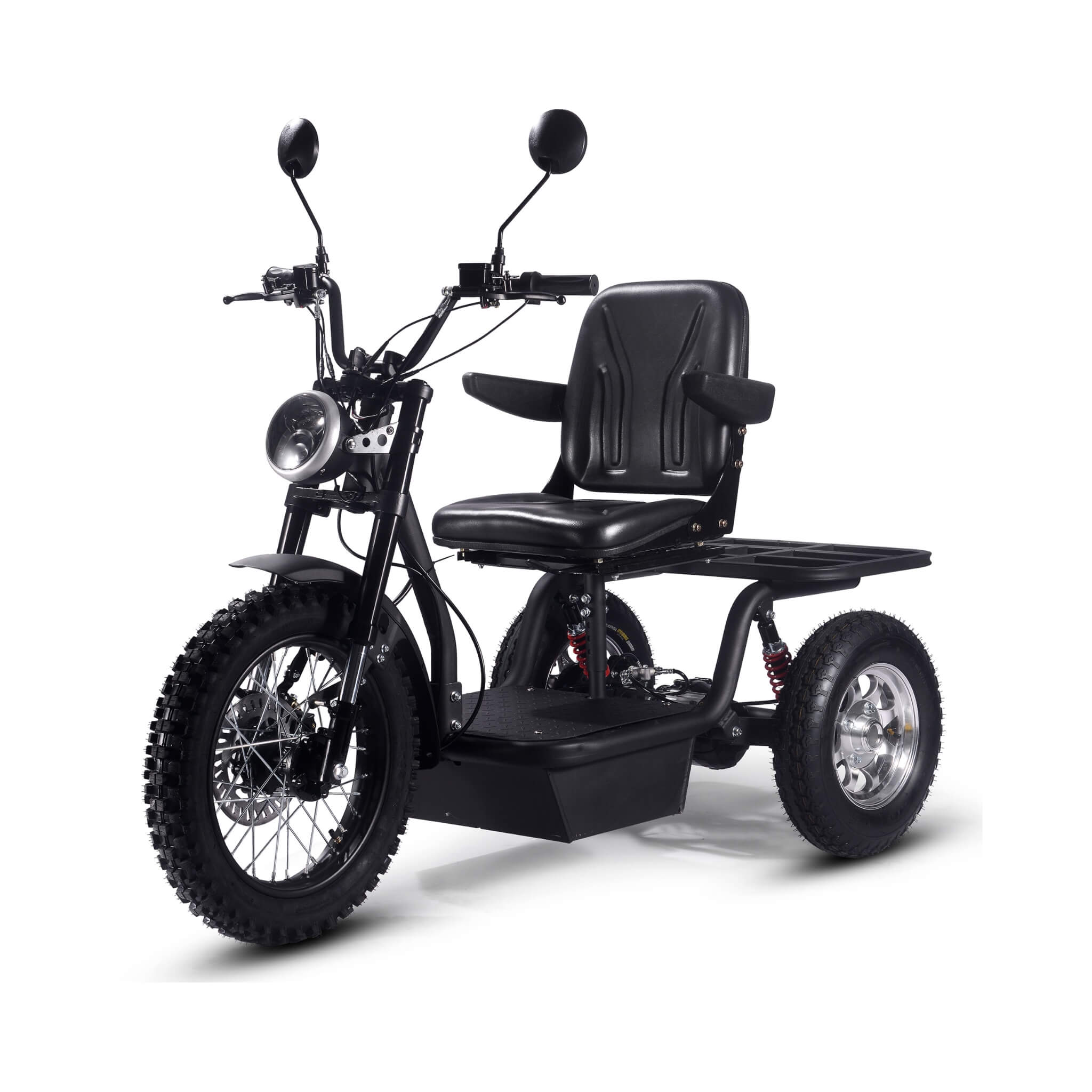 MotoTec 60V 1800W Black Three-Wheel Electric Scooter (SAK86025)