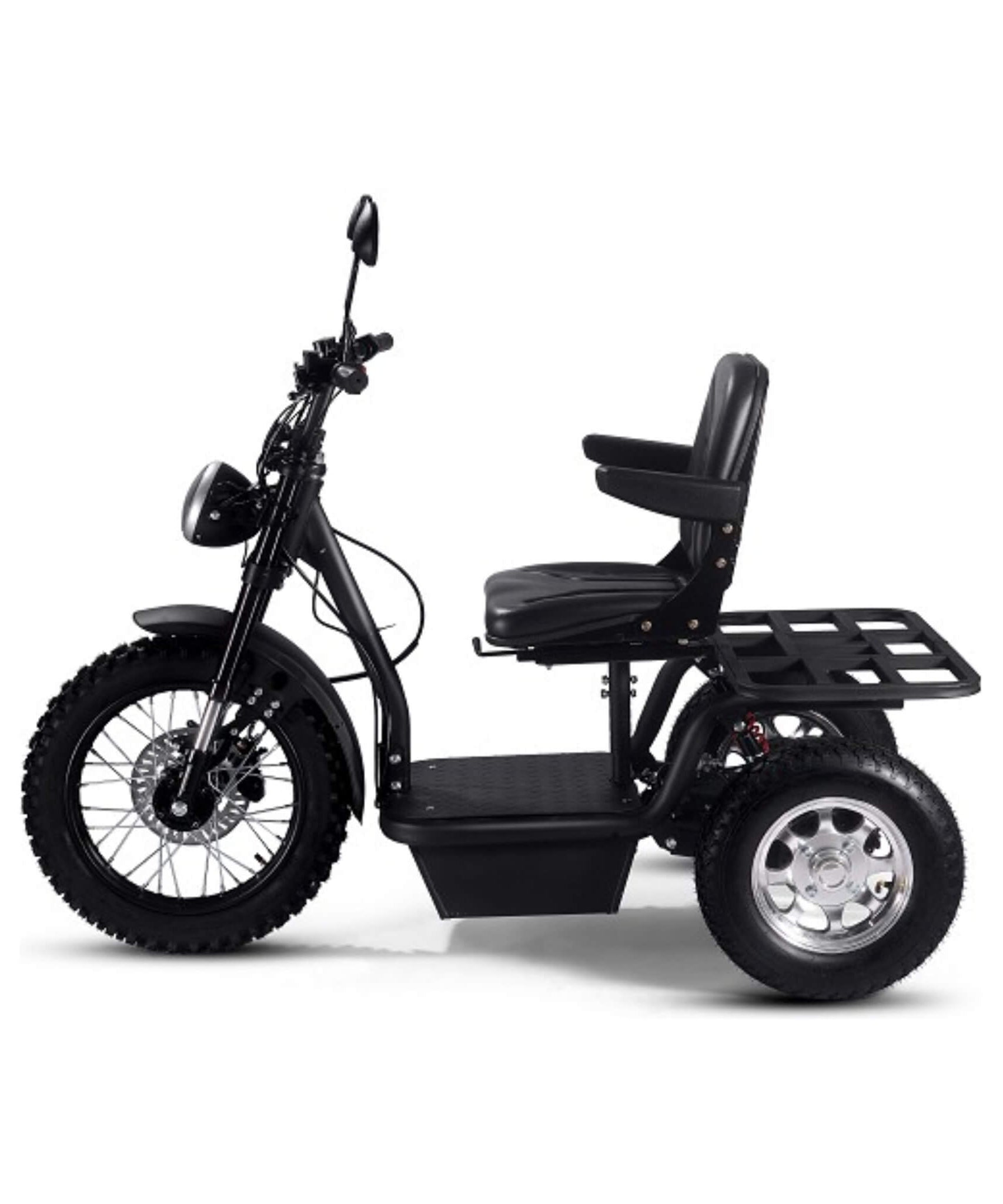 MotoTec 60V 1800W Black Three-Wheel Electric Scooter (SAK86025)