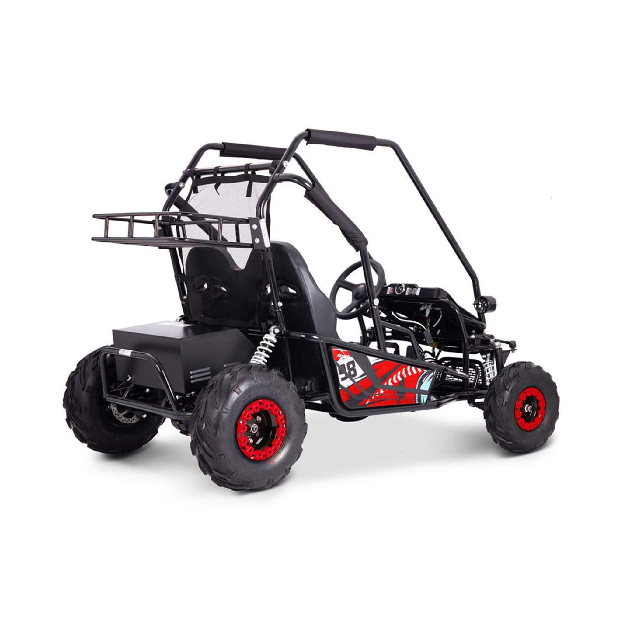 MotoTec Mud XL 60V/20AH Electric Full Suspension Go Kart, 2000W (SAK96351)