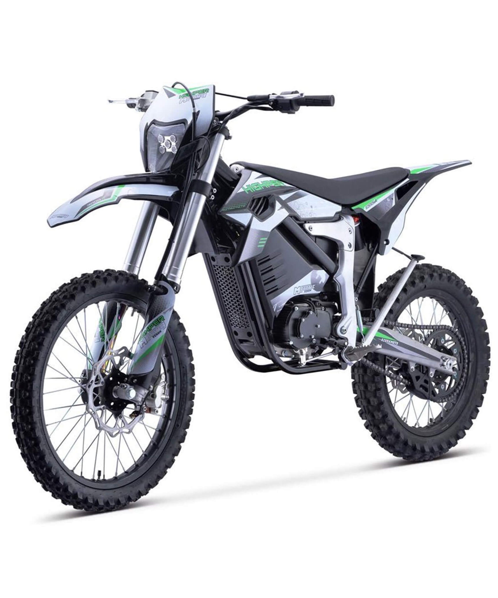 MotoTec Venom High-Performance 72V/12000W Electric Dirt Bike, White (SAK70326)