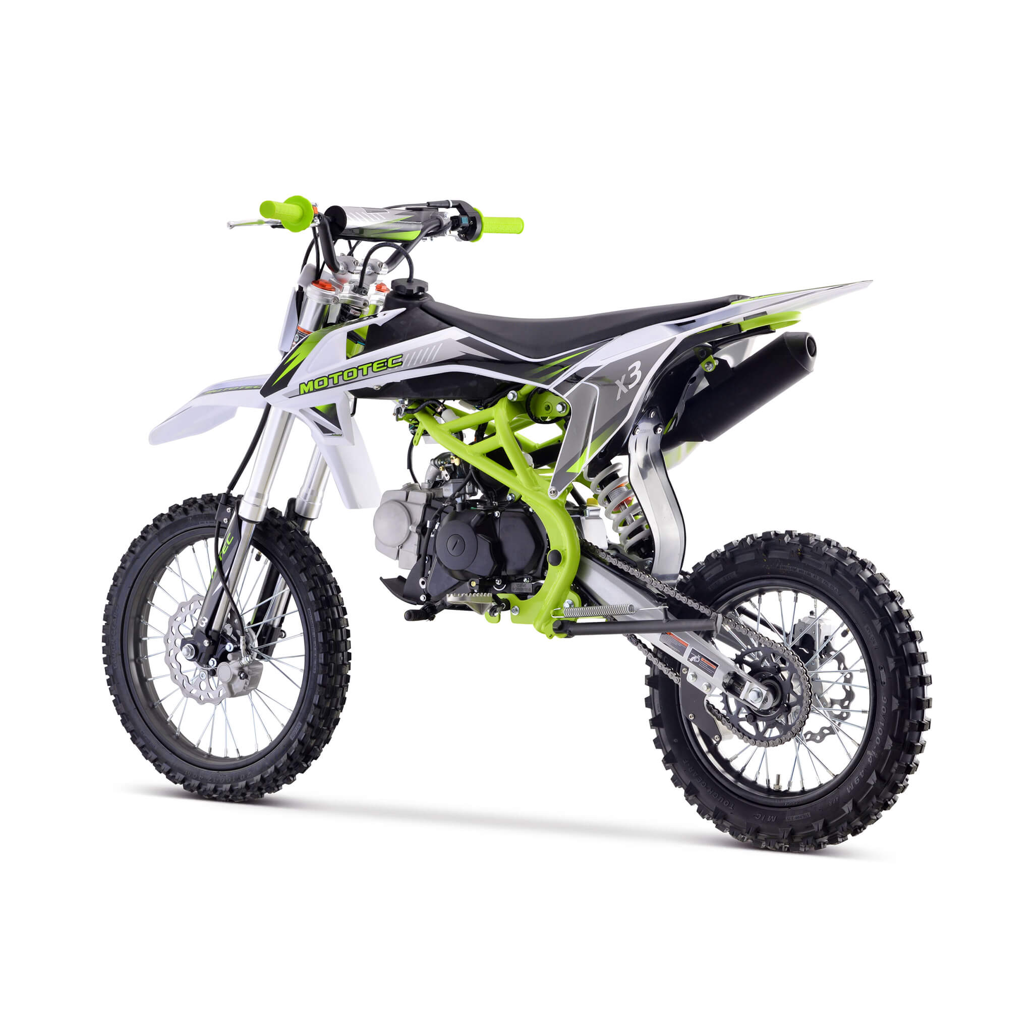 MotoTec X3 125CC 4-Stroke Green Gas-Powered Dirt Bike (SAK86035)