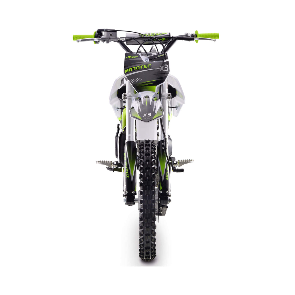 MotoTec X3 125CC 4-Stroke Green Gas-Powered Dirt Bike (SAK86035)