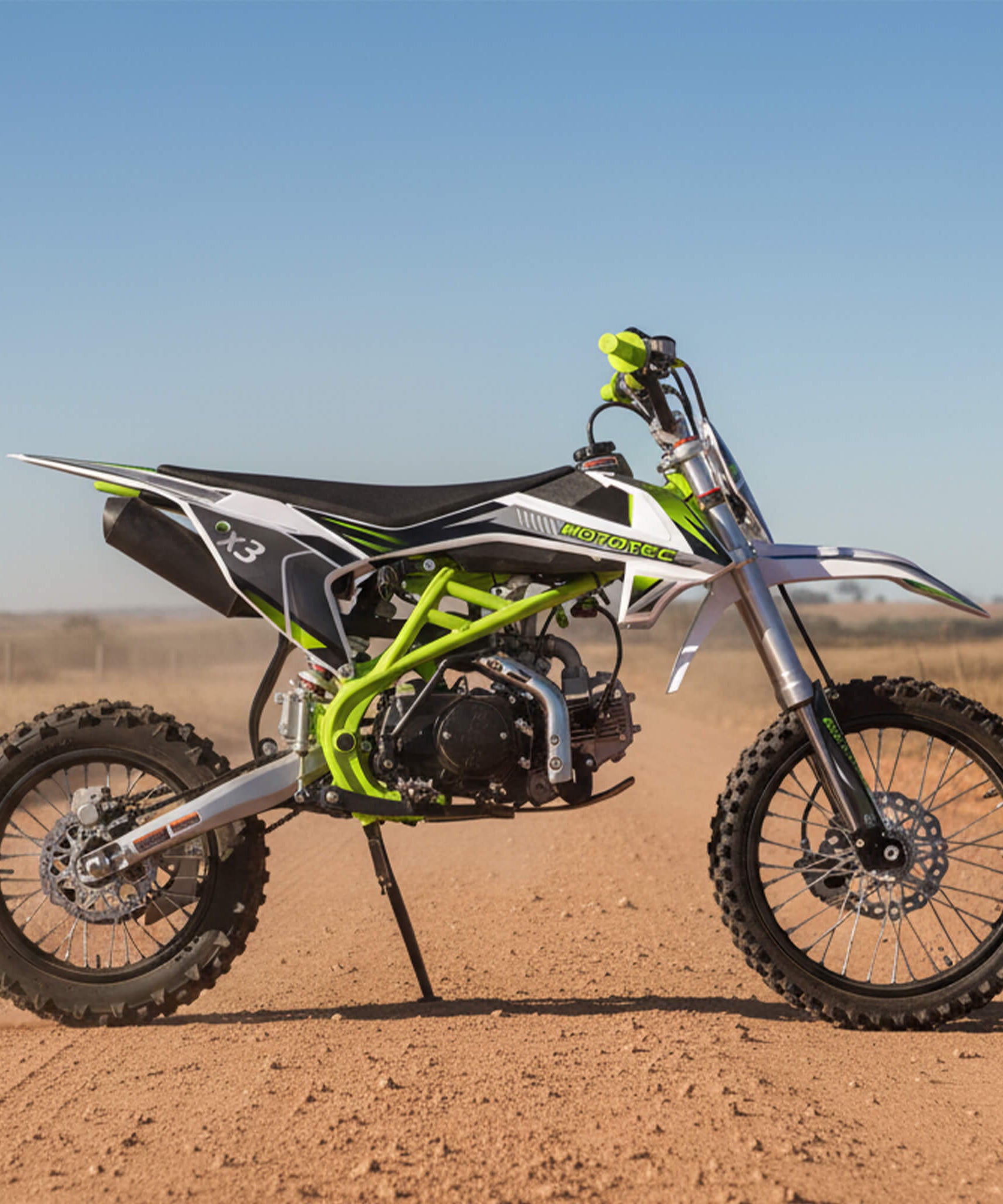 MotoTec X3 125CC 4-Stroke Green Gas-Powered Dirt Bike (SAK86035)