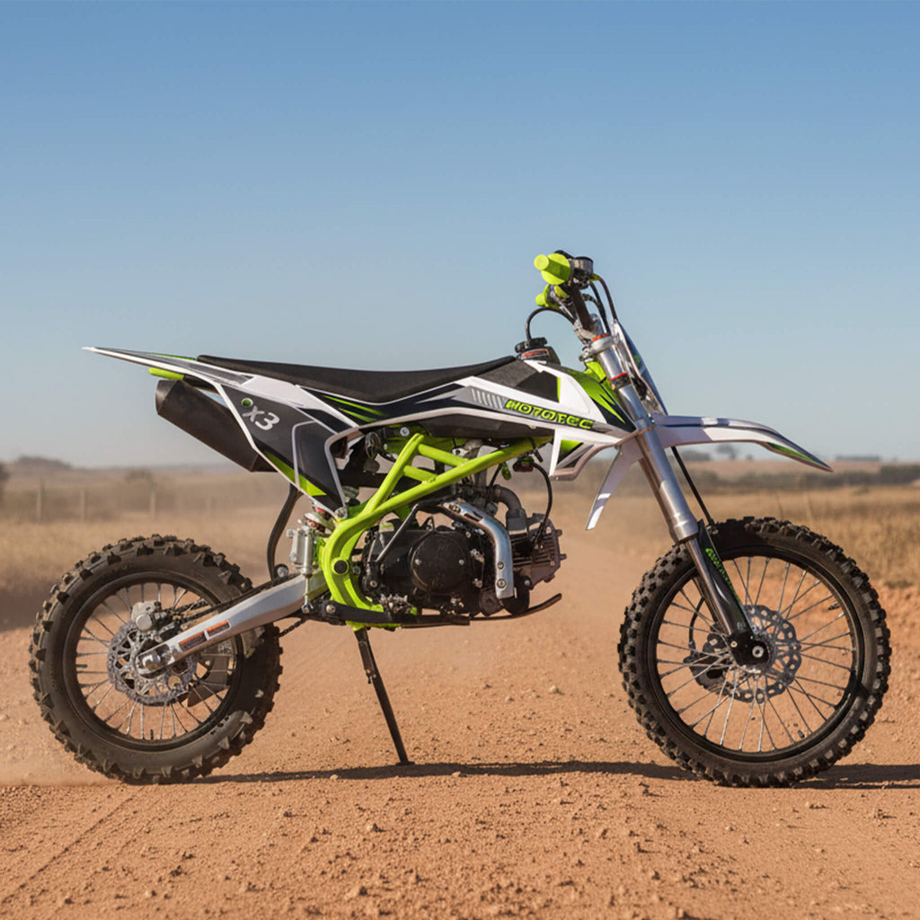 MotoTec X3 125CC 4-Stroke Green Gas-Powered Dirt Bike (SAK86035)