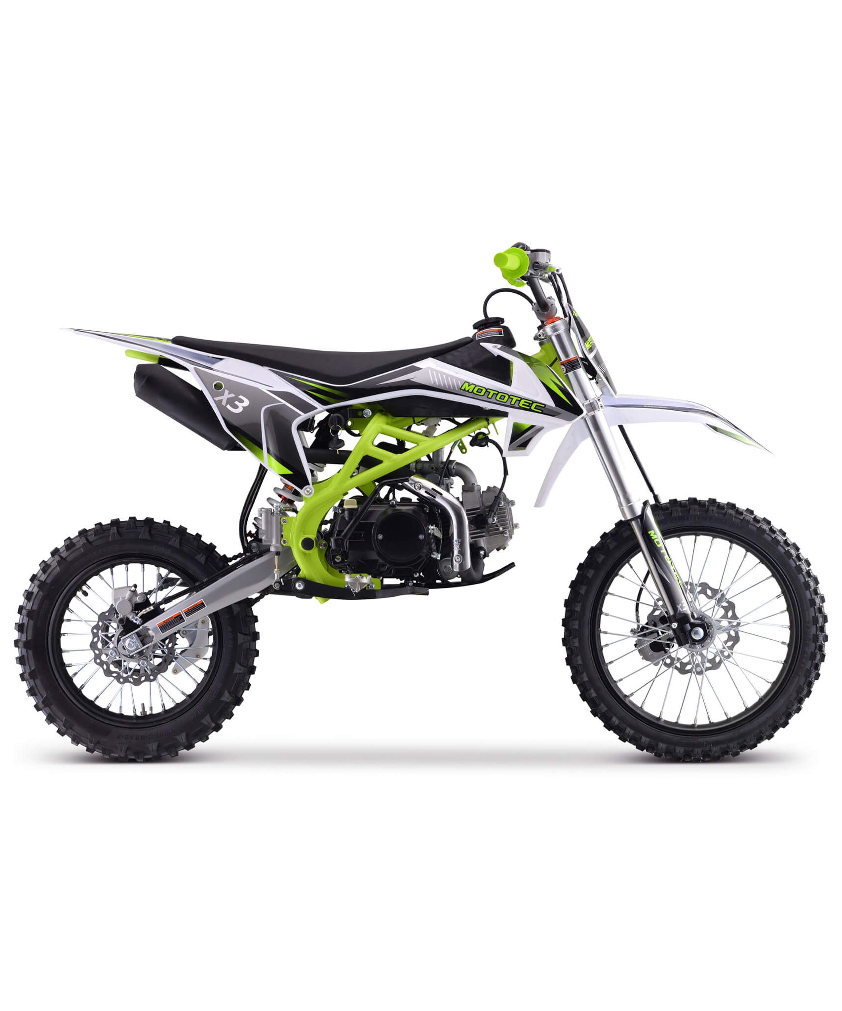 MotoTec X3 125CC 4-Stroke Green Gas-Powered Dirt Bike (SAK86035)