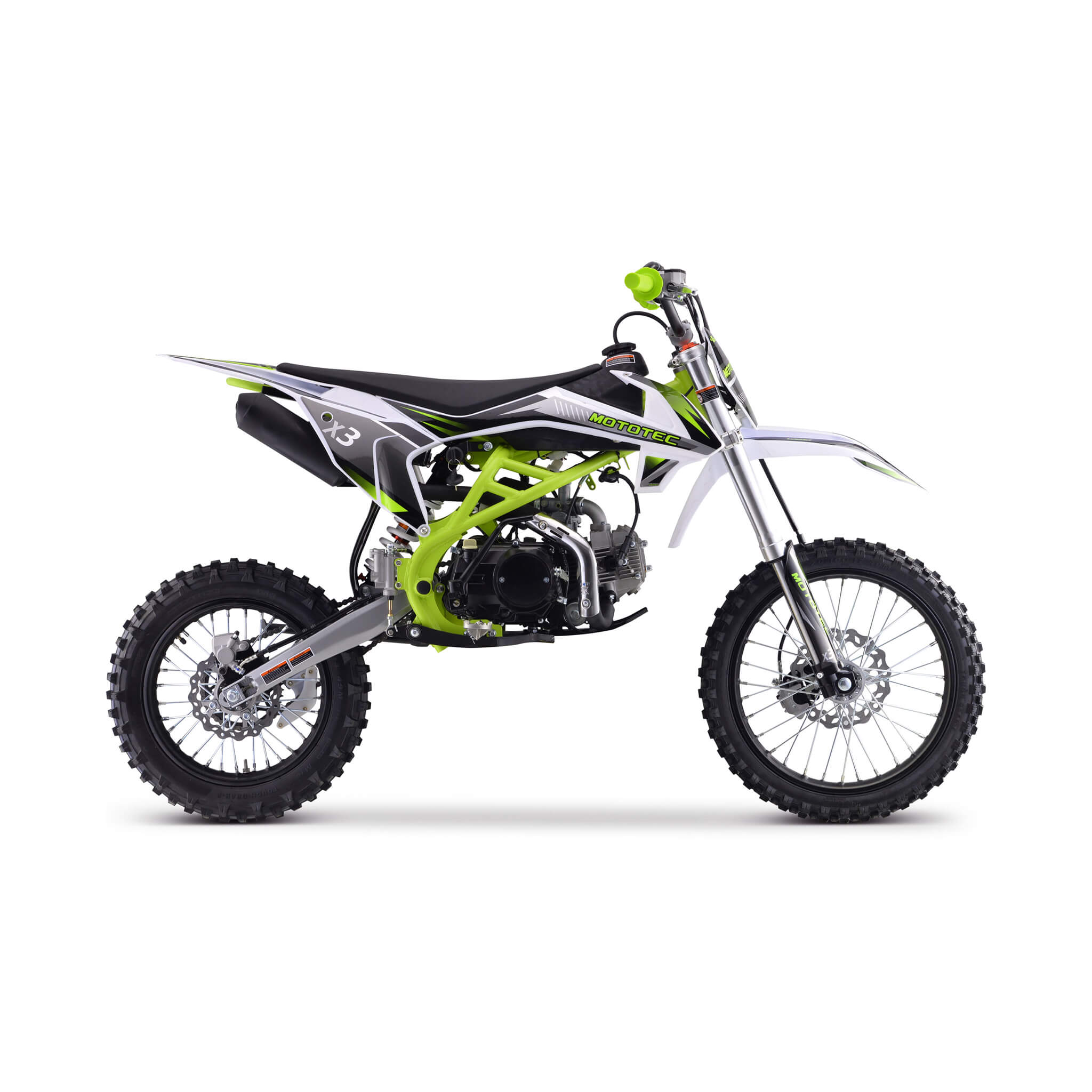 MotoTec X3 125CC 4-Stroke Green Gas-Powered Dirt Bike (SAK86035)