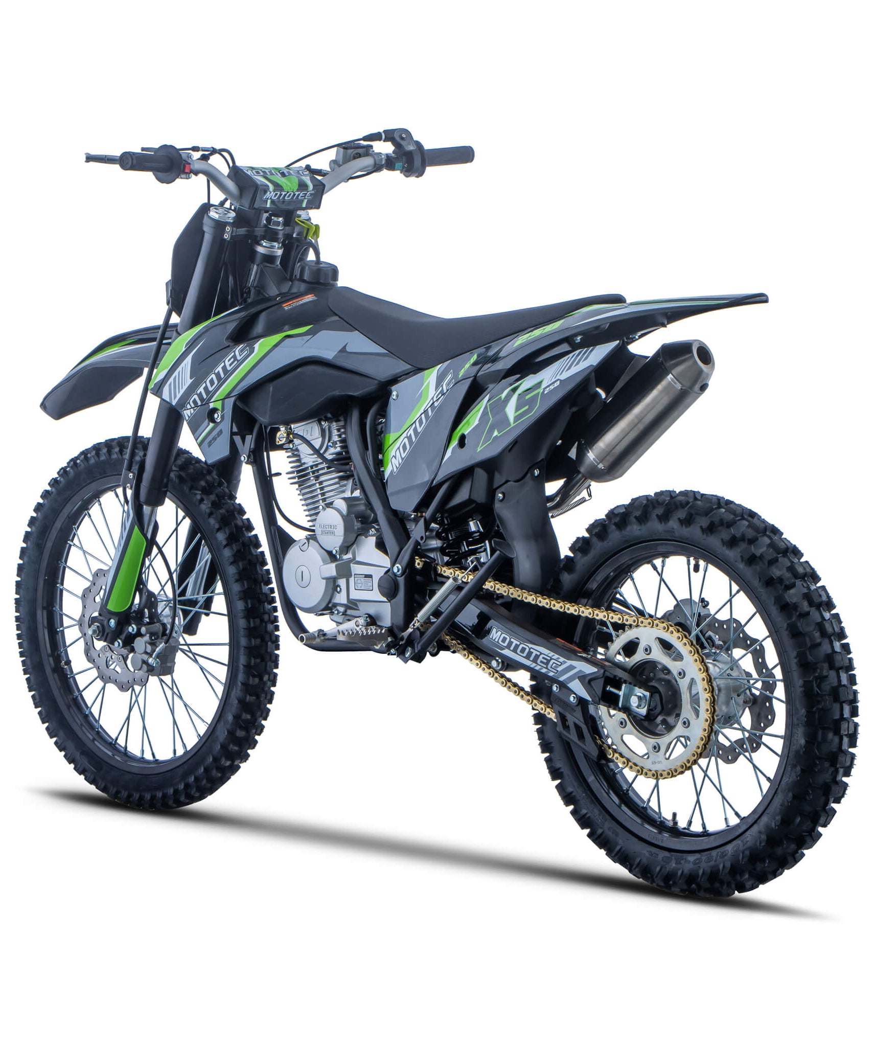 MotoTec X5 250CC 4-Stroke High-Performance Off-Road Gas Dirt Bike, Black (SAK39425)