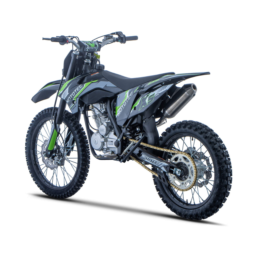 MotoTec X5 250CC 4-Stroke High-Performance Off-Road Gas Dirt Bike, Black (SAK39425)