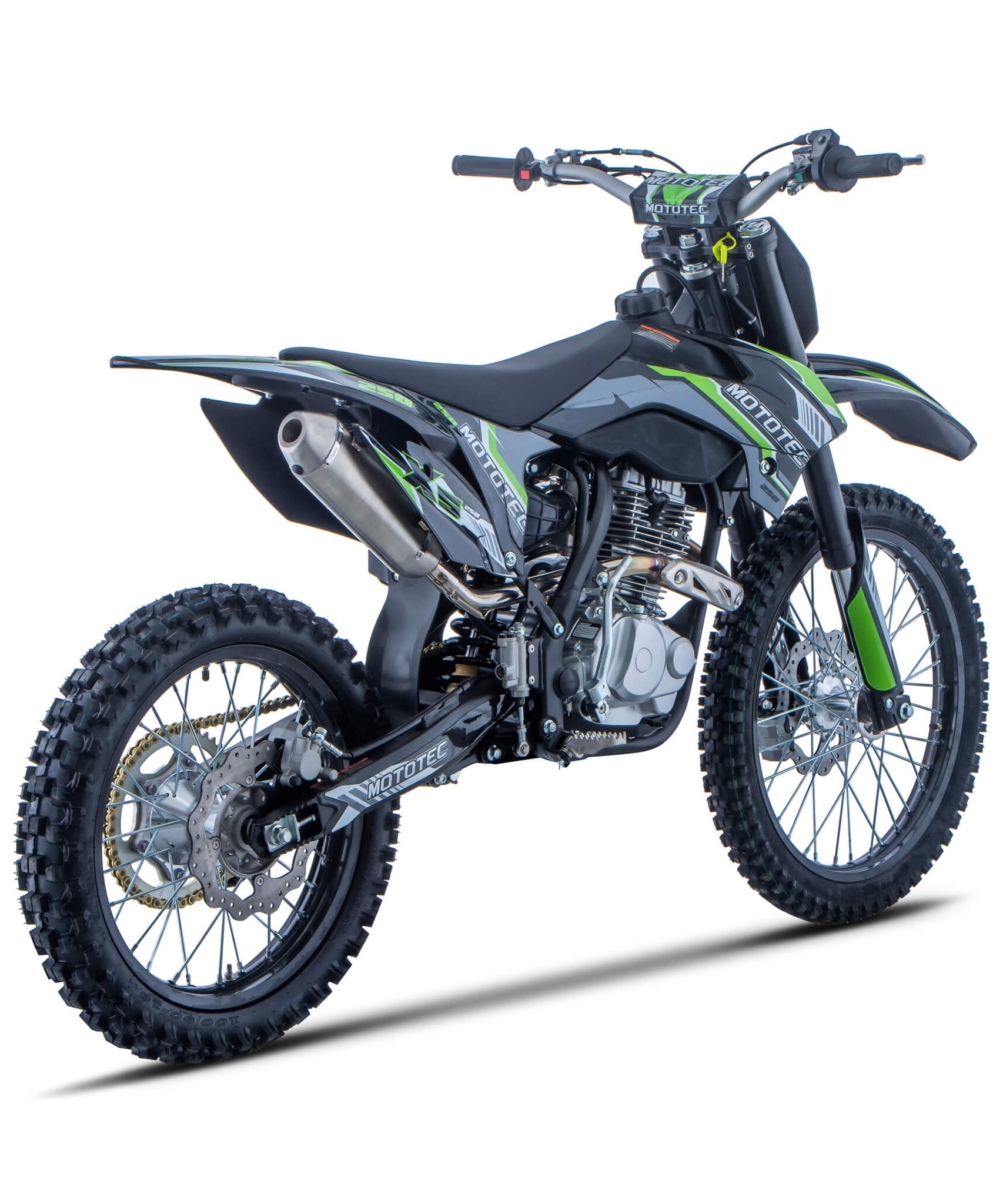 MotoTec X5 250CC 4-Stroke High-Performance Off-Road Gas Dirt Bike, Black (SAK39425)