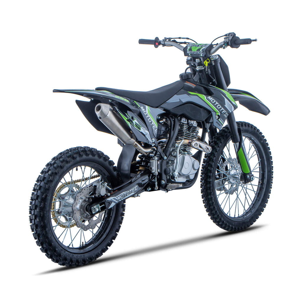 MotoTec X5 250CC 4-Stroke High-Performance Off-Road Gas Dirt Bike, Black (SAK39425)
