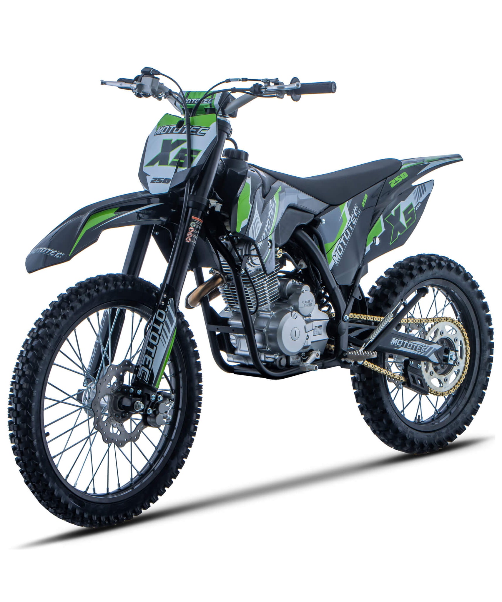 MotoTec X5 250CC 4-Stroke High-Performance Off-Road Gas Dirt Bike, Black (SAK39425)