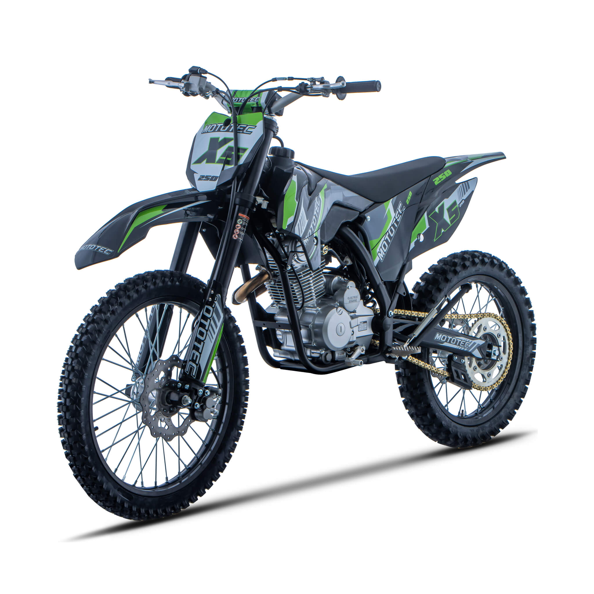 MotoTec X5 250CC 4-Stroke High-Performance Off-Road Gas Dirt Bike, Black (SAK39425)