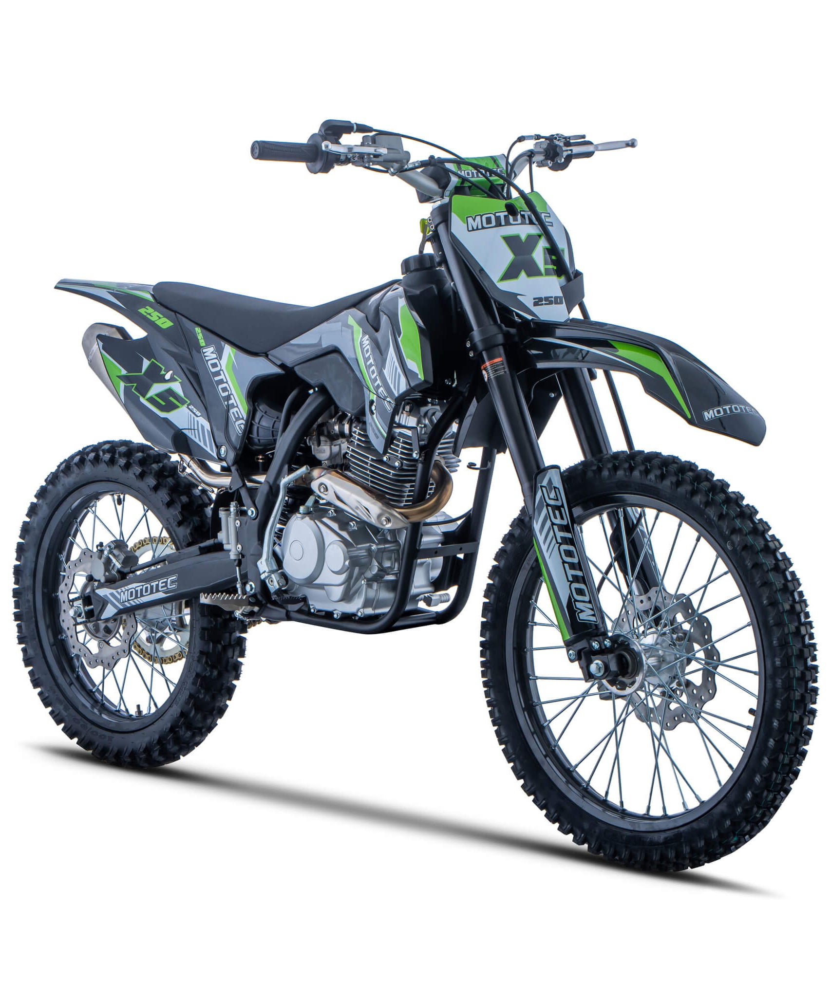 MotoTec X5 250CC 4-Stroke High-Performance Off-Road Gas Dirt Bike, Black (SAK39425)