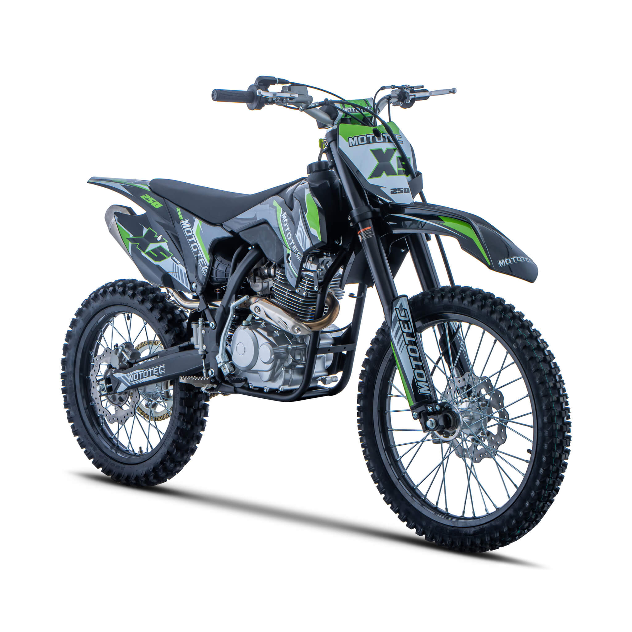 MotoTec X5 250CC 4-Stroke High-Performance Off-Road Gas Dirt Bike, Black (SAK39425)