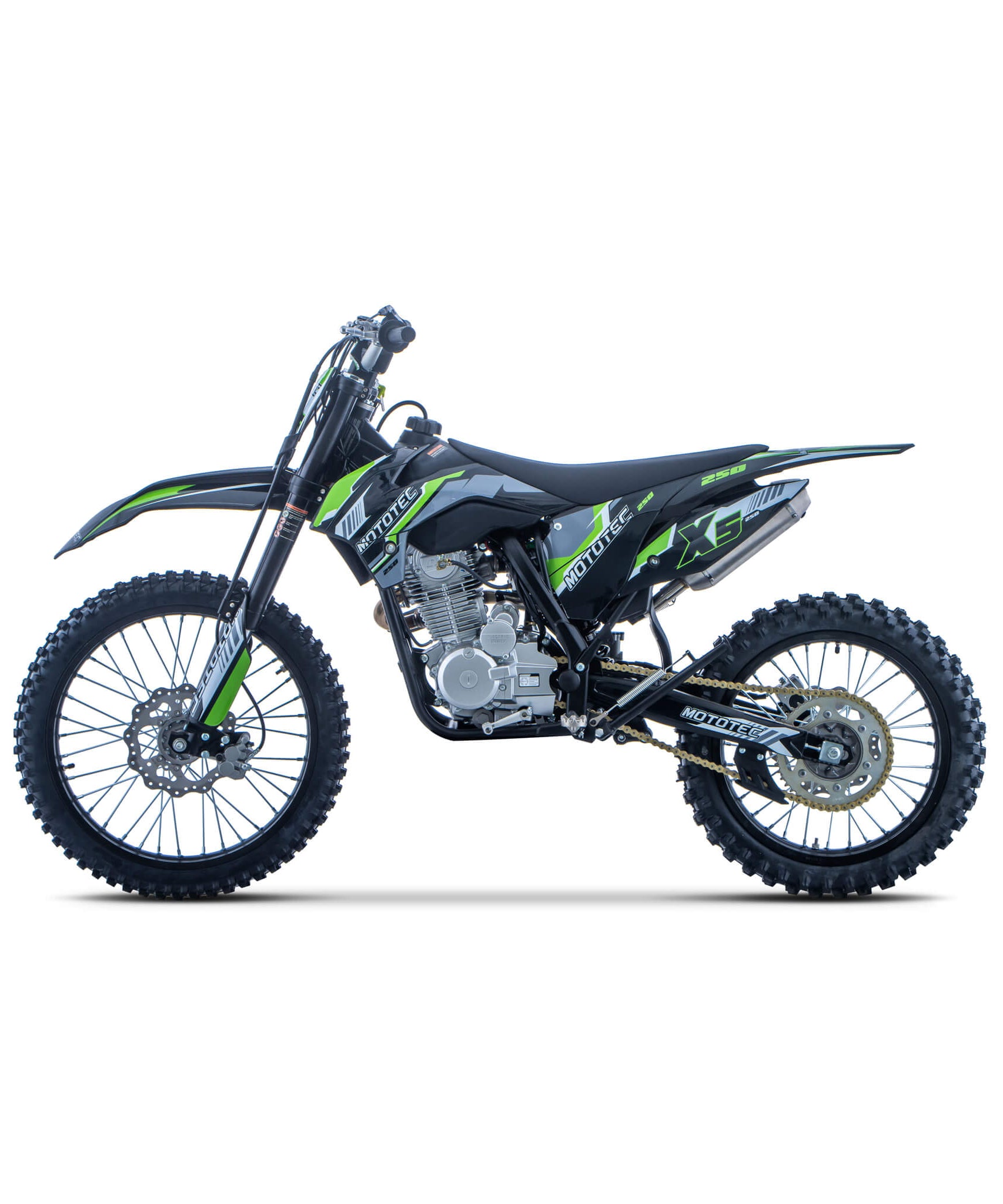 MotoTec X5 250CC 4-Stroke High-Performance Off-Road Gas Dirt Bike, Black (SAK39425)