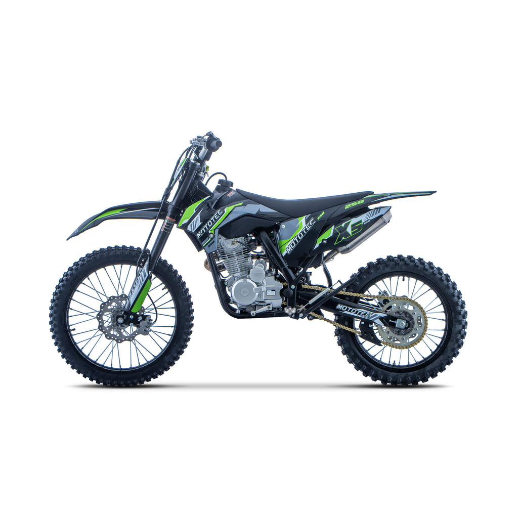 MotoTec X5 250CC 4-Stroke High-Performance Off-Road Gas Dirt Bike, Black (SAK39425)