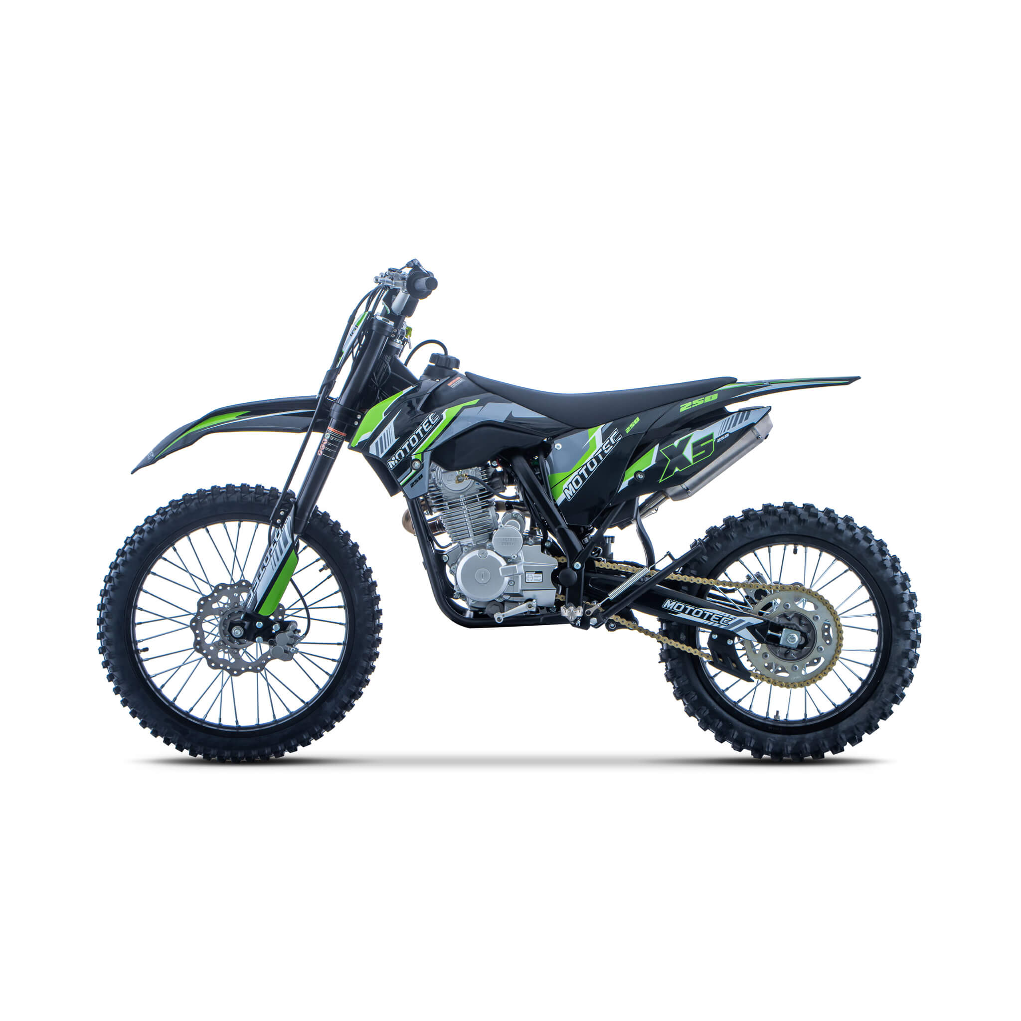 MotoTec X5 250CC 4-Stroke High-Performance Off-Road Gas Dirt Bike, Black (SAK39425)