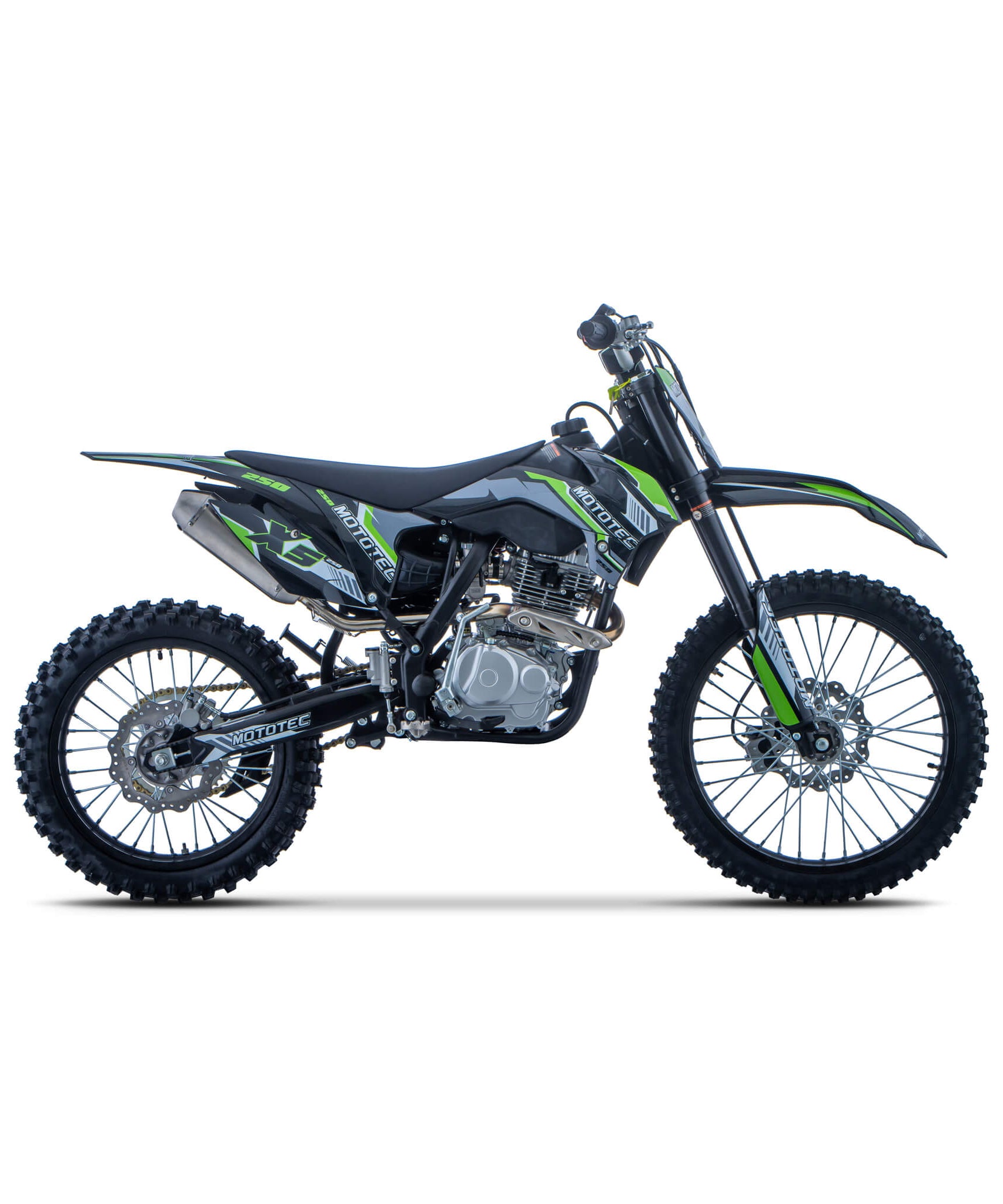 MotoTec X5 250CC 4-Stroke High-Performance Off-Road Gas Dirt Bike, Black (SAK39425)