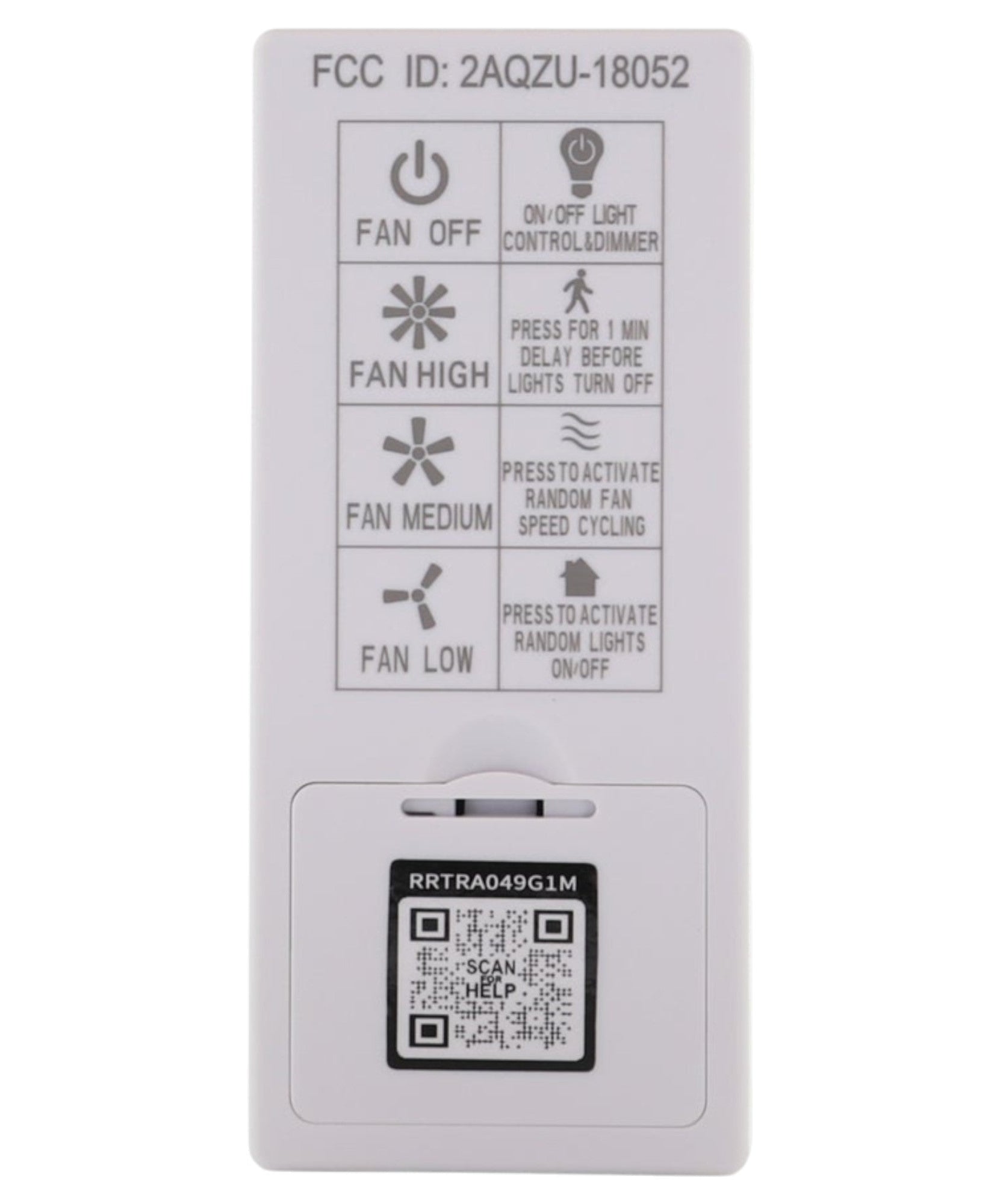 Anderic RRTRA049G1M Replacement Ceiling Fan Remote Control For Harbor Breeze 2AQZU-18052 | 304 MHz