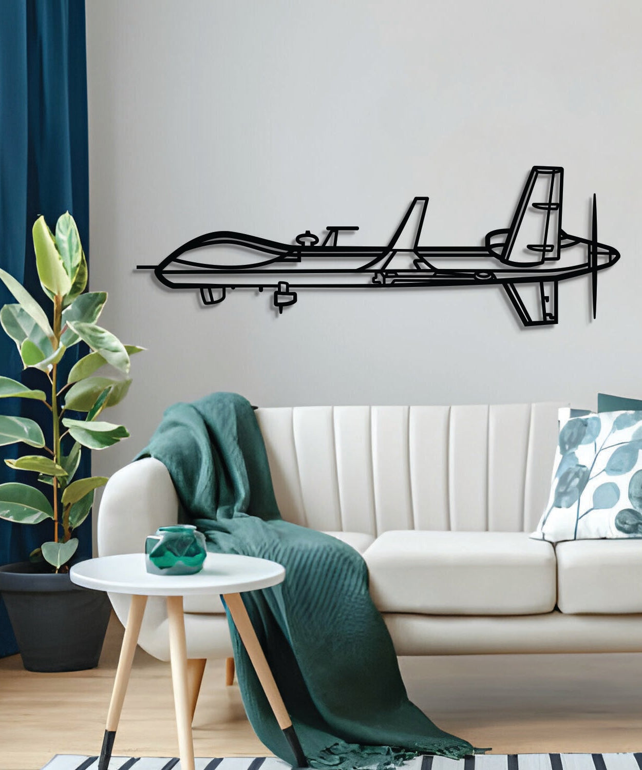 MQ-9B Reaper Metallflugzeug Wandkunst - NCP0588