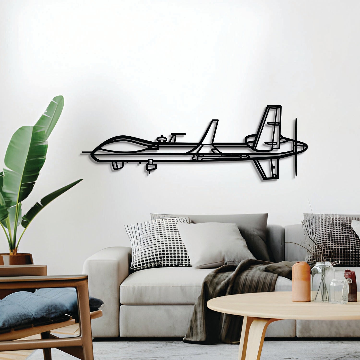 MQ-9B Reaper Metallflugzeug Wandkunst - NCP0588