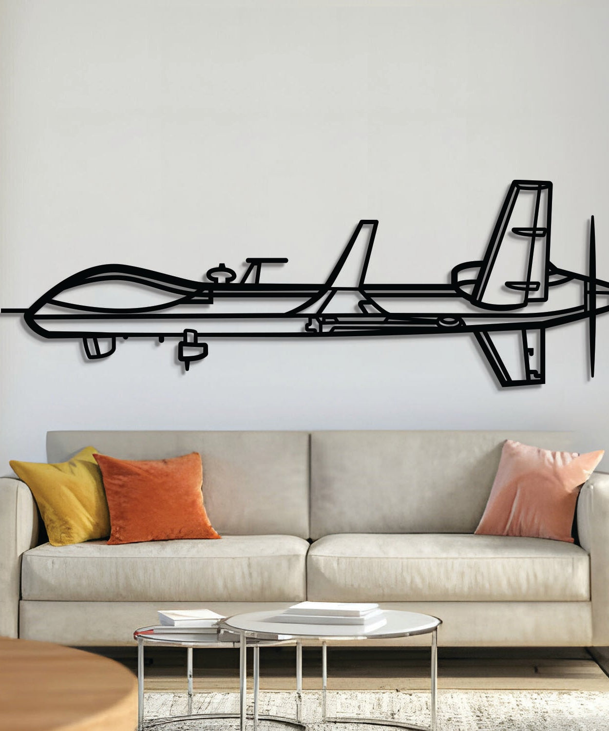 MQ-9B Reaper Metallflugzeug Wandkunst - NCP0588