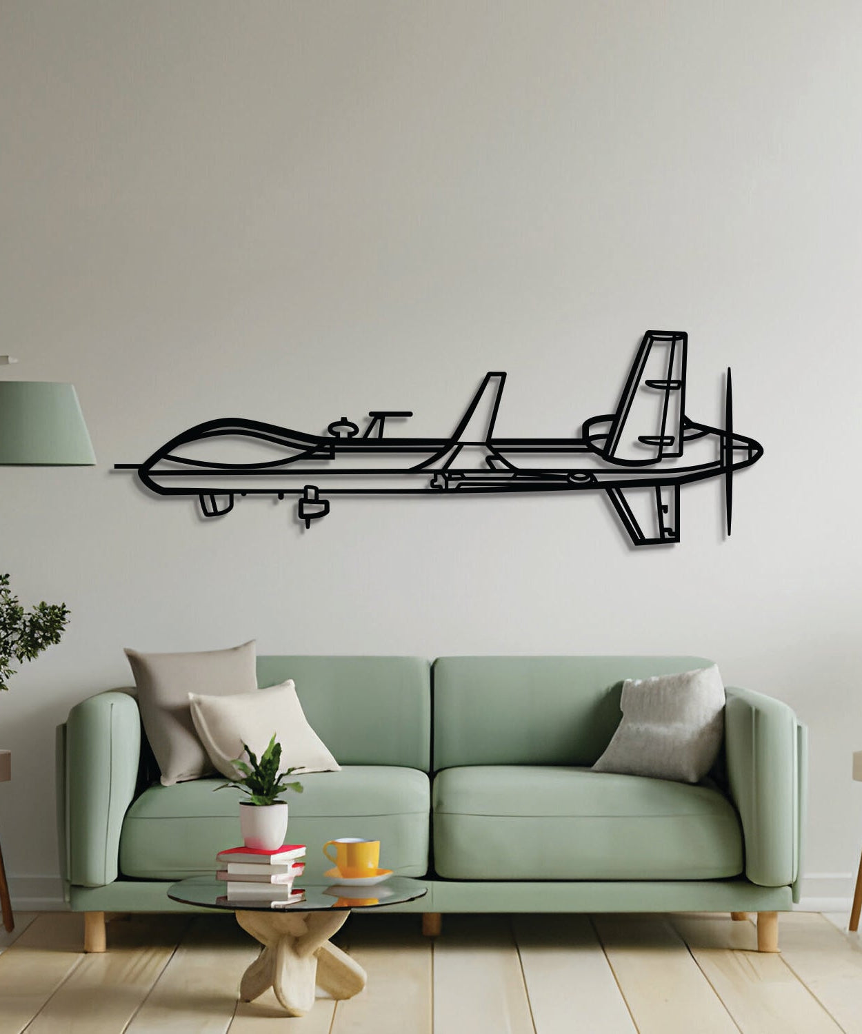 MQ-9B Reaper Metallflugzeug Wandkunst - NCP0588