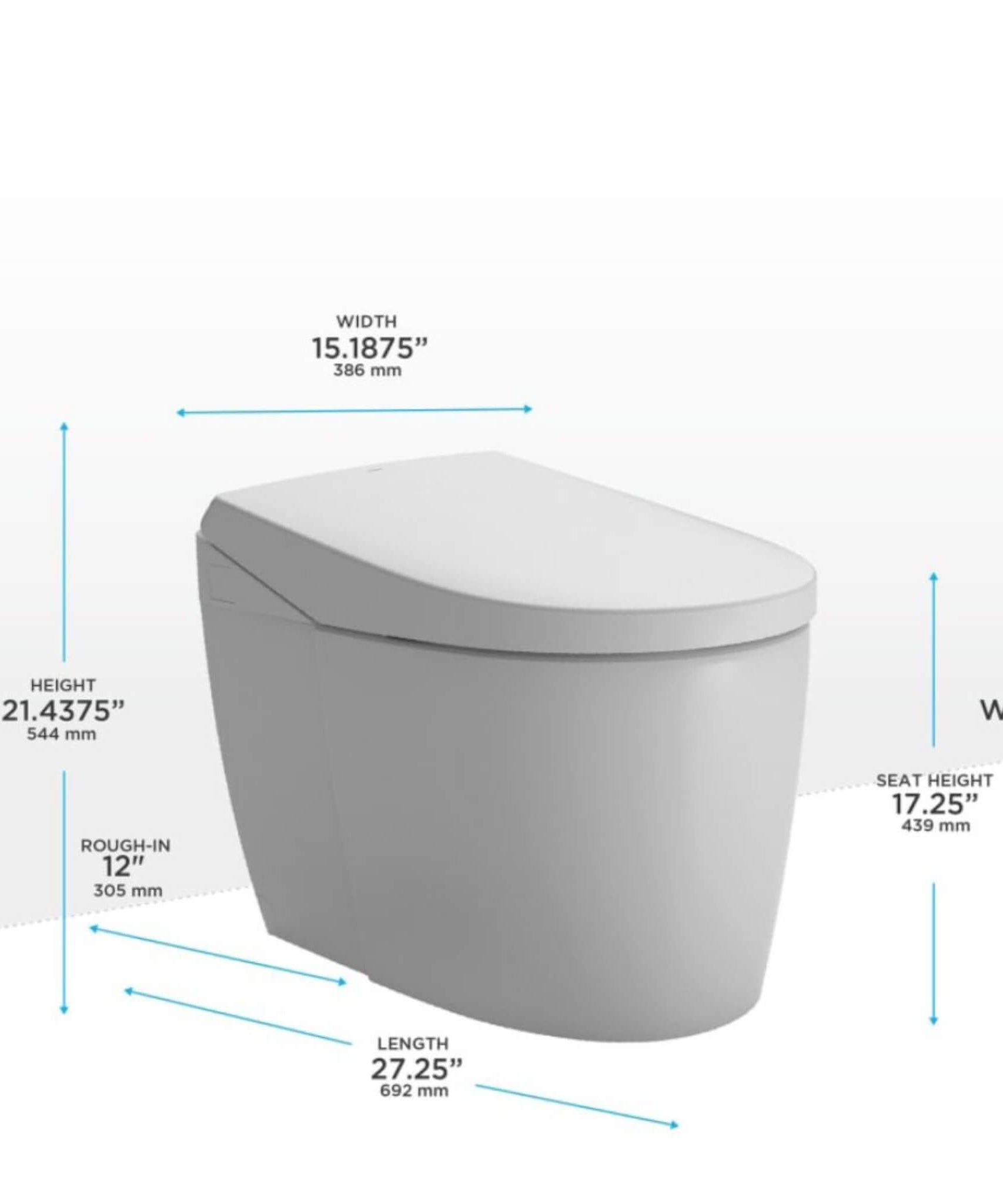 [MS8551CUMFG#01] TOTO Neorest AS 1.0 GPF Dual Flush One Piece Elongated Toilet With Integrated Smart Bidet Seat (SAK10368)