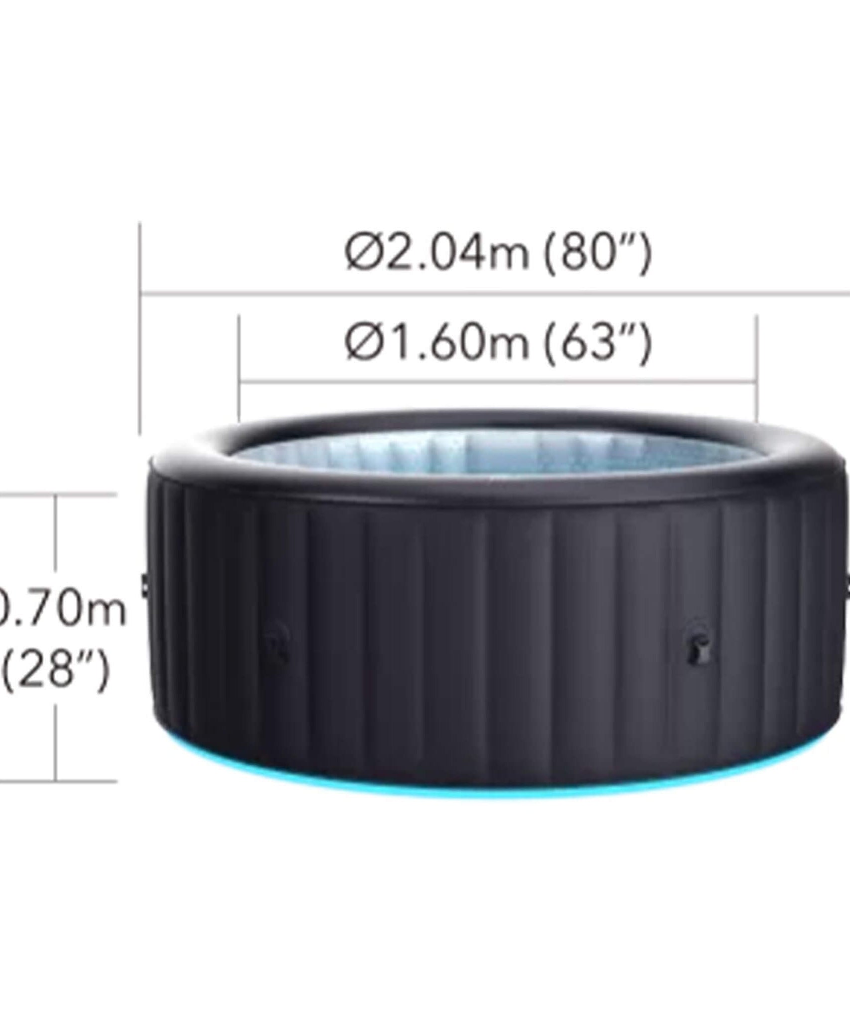 MSpa Aurora Urban Series Six-Person Inflatable Round Hot Tub With Hydro Massage [U-AU061] (SAK19375)