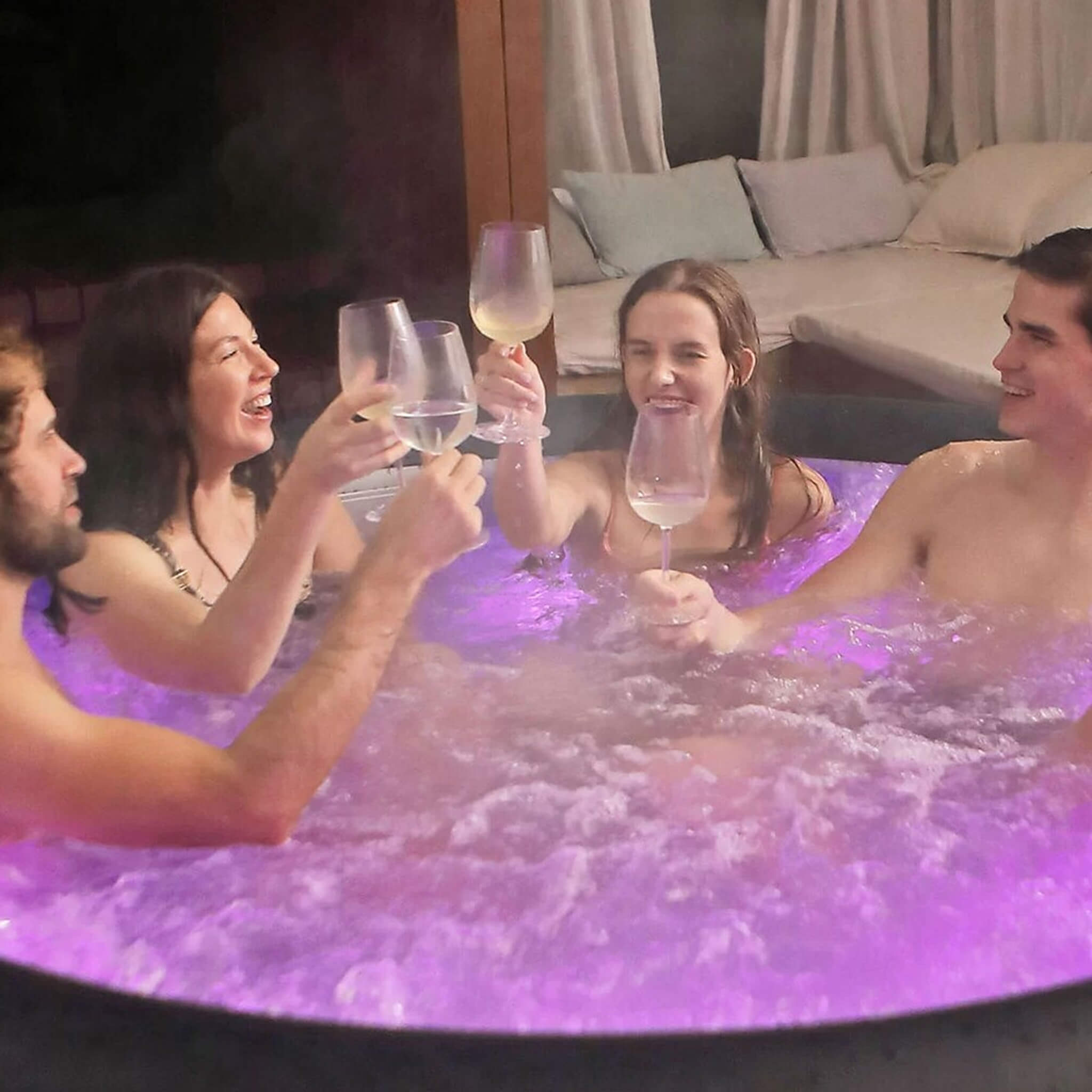 MSpa Aurora Urban Series Six-Person Inflatable Round Hot Tub With Hydro Massage [U-AU061] (SAK19375)