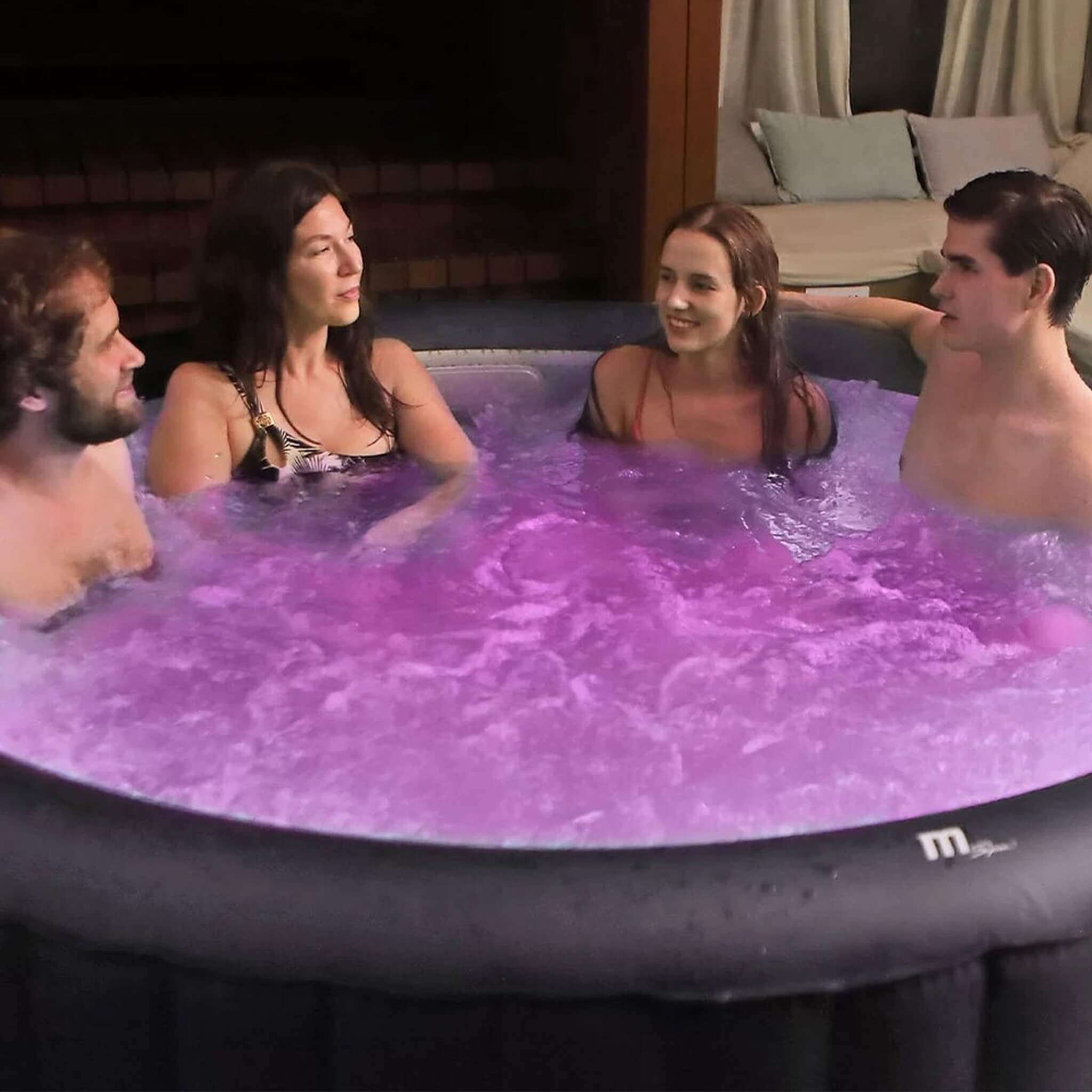 MSpa Aurora Urban Series Six-Person Inflatable Round Hot Tub With Hydro Massage [U-AU061] (SAK19375)