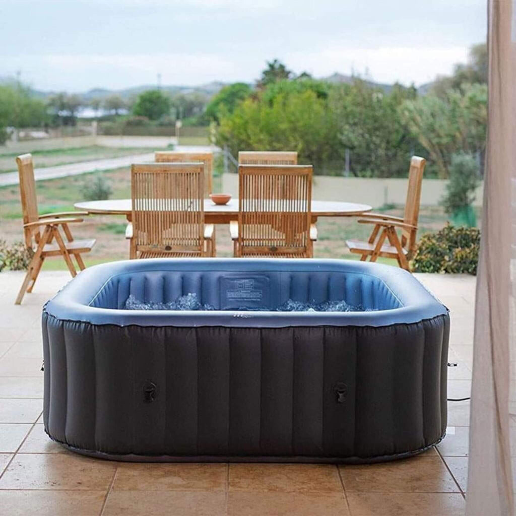 MSpa Tekapo Comfort Series Six-Person Inflatable Square Bubble Spa Hot Tub With 132 Bubble Jets [C-TE062] (SAK80641)