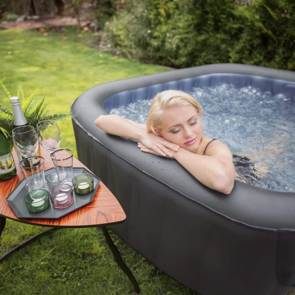 MSpa Tekapo Comfort Series Six-Person Inflatable Square Bubble Spa Hot Tub With 132 Bubble Jets [C-TE062] (SAK80641)
