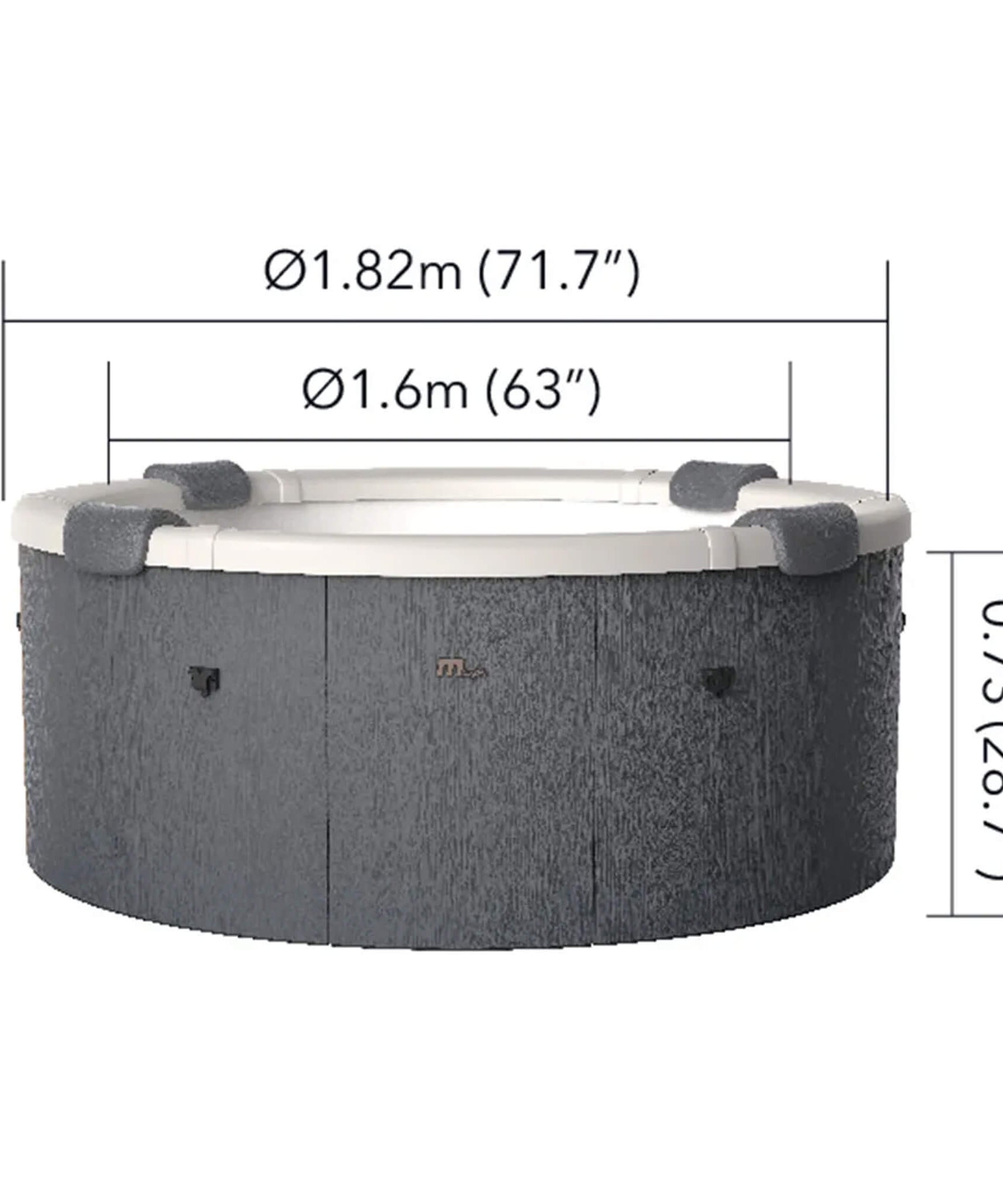 MSpa Denver Frame Series Six-Person Inflatable Round Hot Tub With Hydro Massage [F-DE066W] (SAK87043)