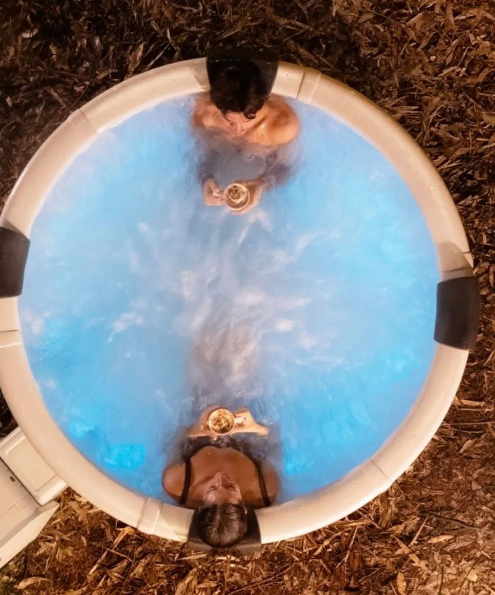 MSpa Denver Frame Series Six-Person Inflatable Round Hot Tub With Hydro Massage [F-DE066W] (SAK87043)