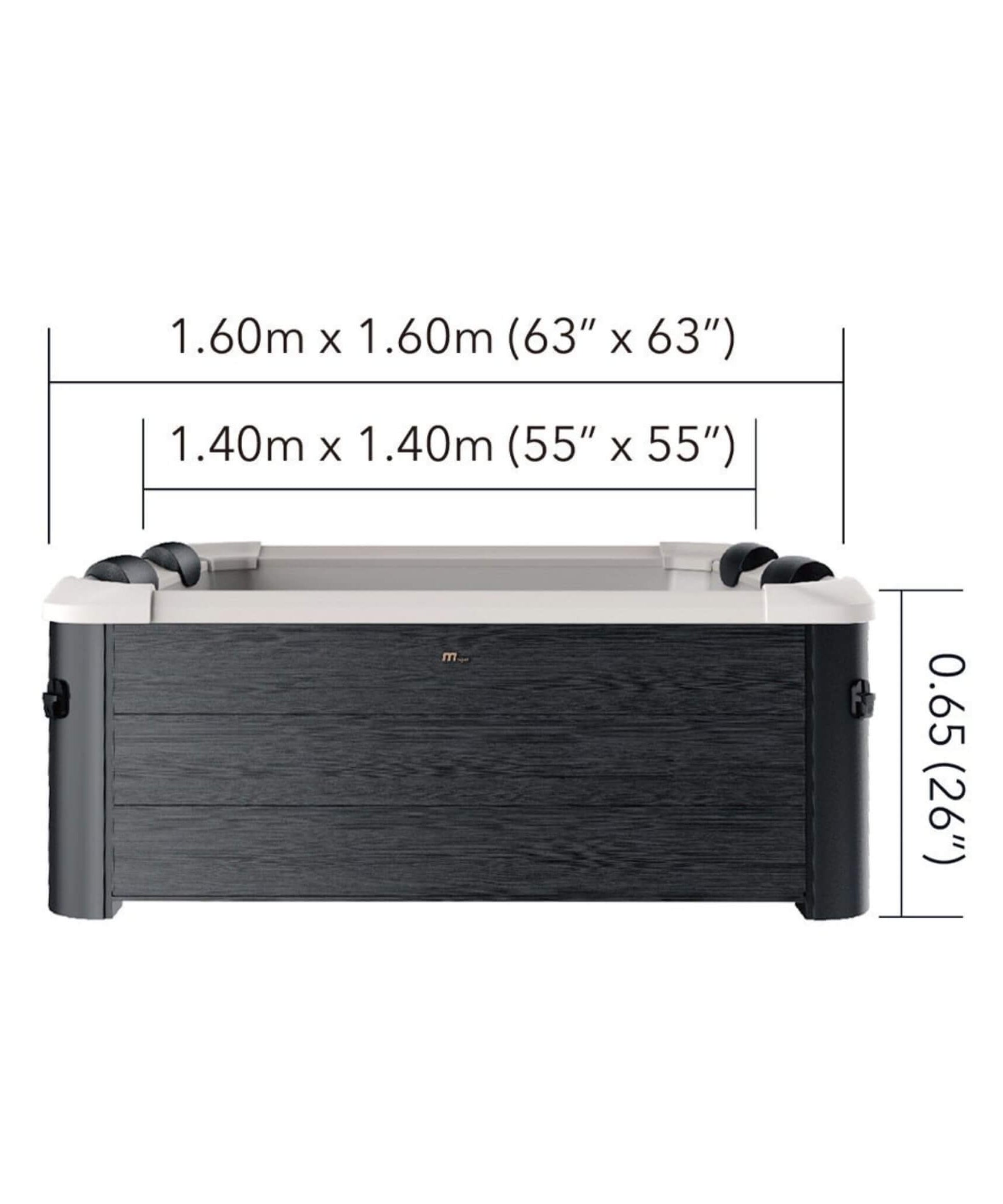 MSpa Oslo Supreme 6-Person 120 Jets Square Spa W/ LED Lights & Integrated App Control [F-OS063W] (SAK93516)