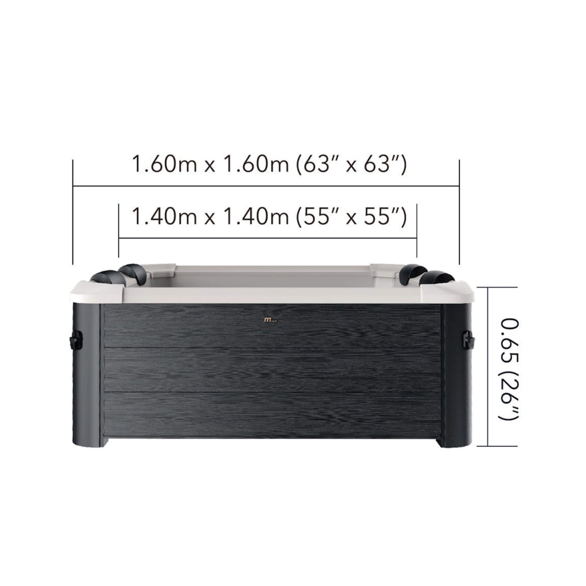 MSpa Oslo Supreme 6-Person 120 Jets Square Spa W/ LED Lights & Integrated App Control [F-OS063W] (SAK93516)