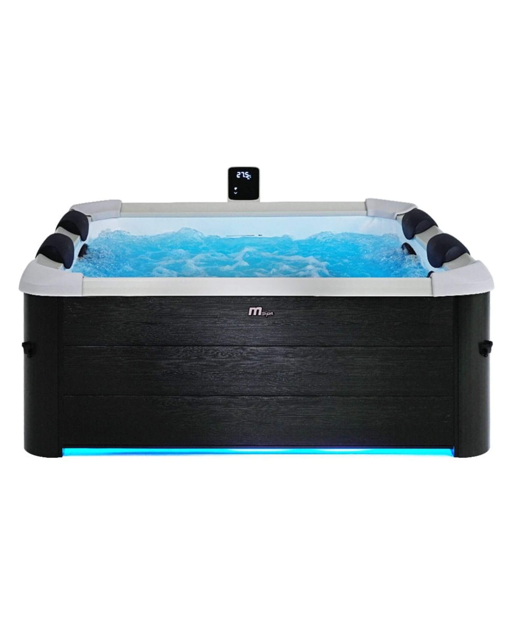 MSpa Oslo Supreme 6-Person 120 Jets Square Spa W/ LED Lights & Integrated App Control [F-OS063W] (SAK93516)