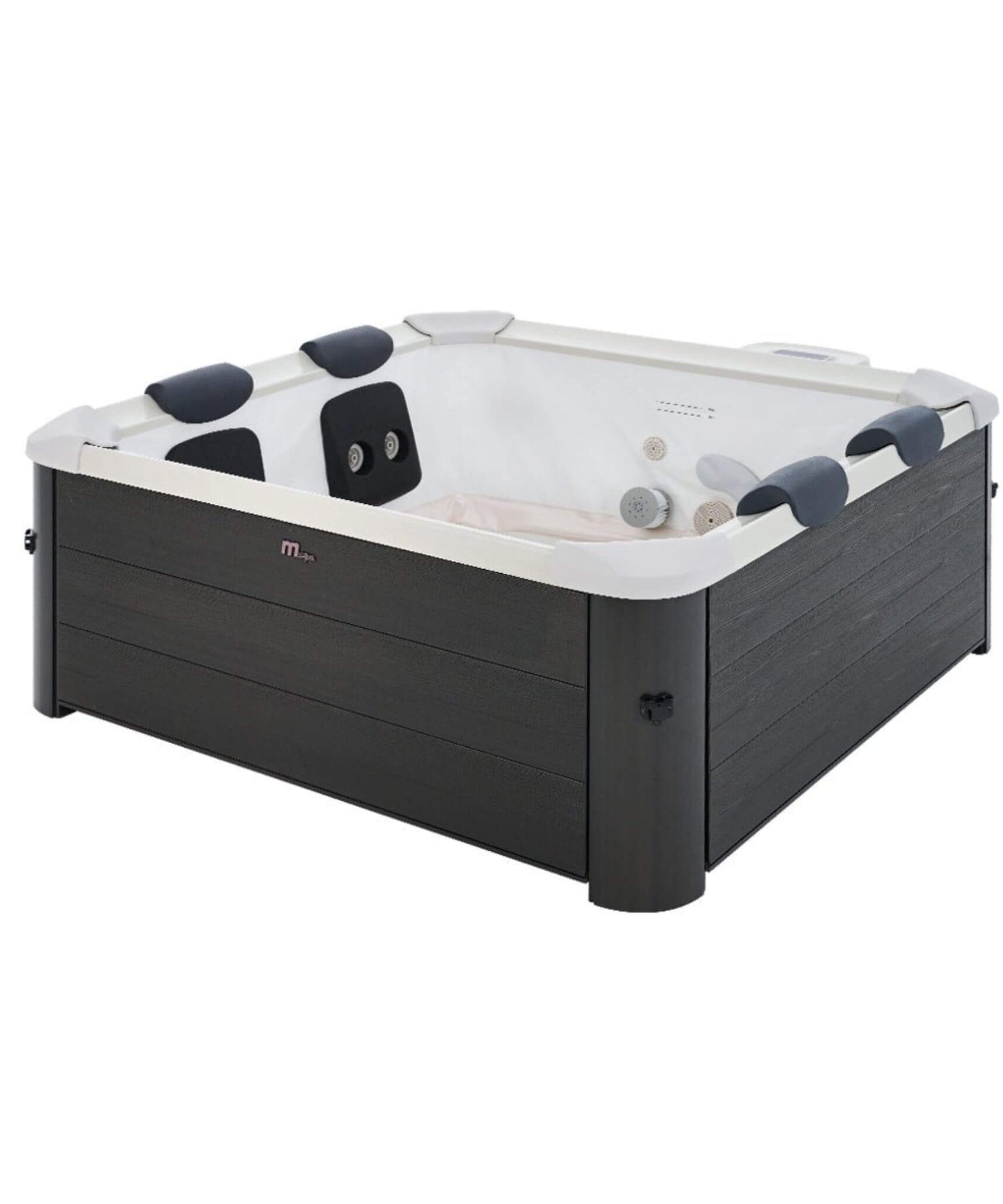 MSpa Oslo Supreme 6-Person 120 Jets Square Spa W/ LED Lights & Integrated App Control [F-OS063W] (SAK93516)