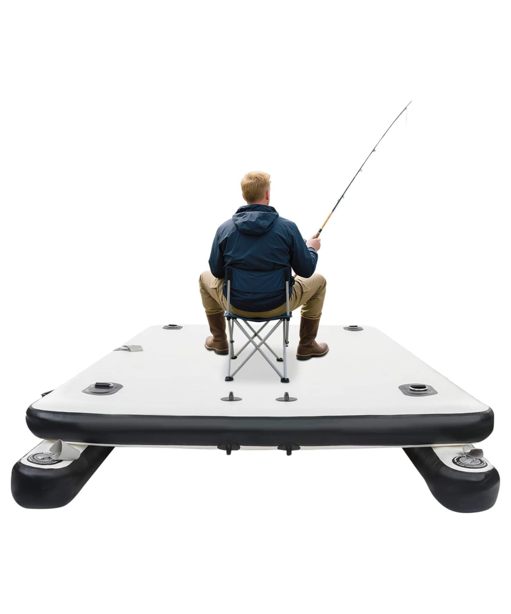 [05X08FT] Multi-Person Inflatable Floating Dock With Pump And D-Rings (SAK45918)