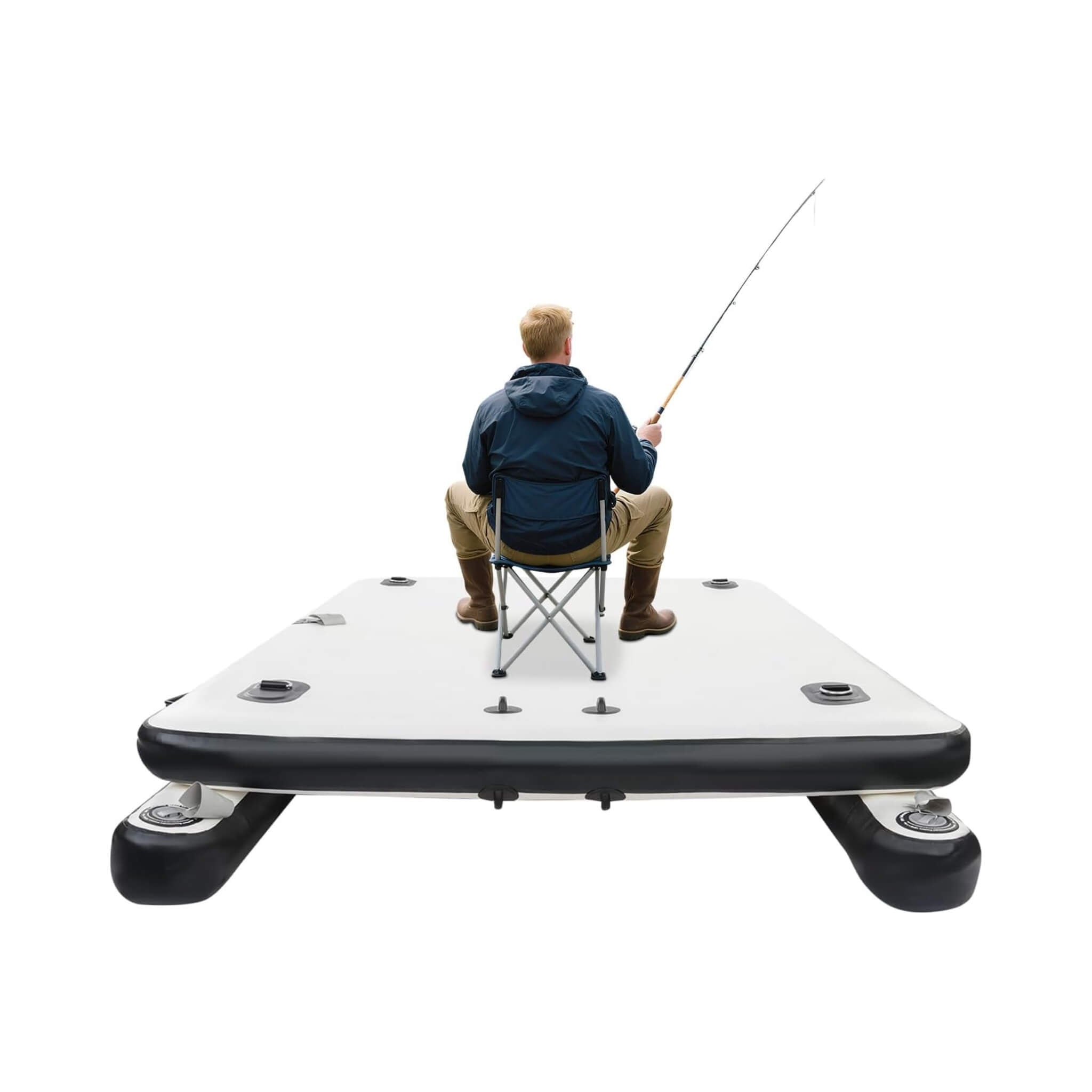 [05X08FT] Multi-Person Inflatable Floating Dock With Pump And D-Rings (SAK45918)