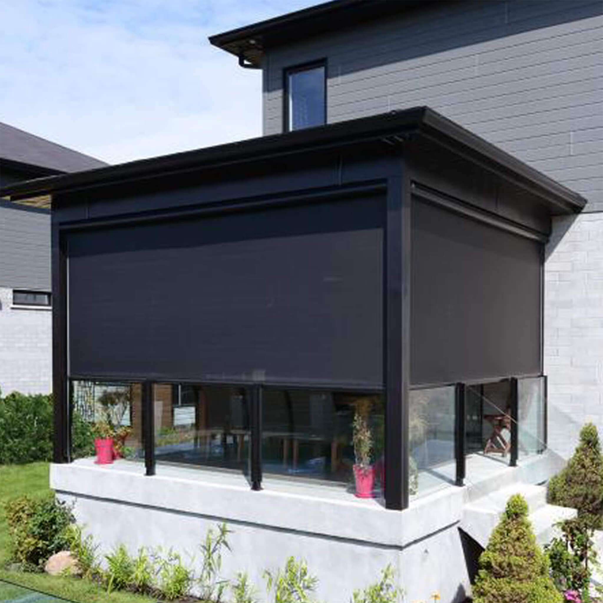 Multiple Awnings Mosquiteria Premium Retractable Blind With Zipper Closure System [Made-To-Order] (SAK21483)