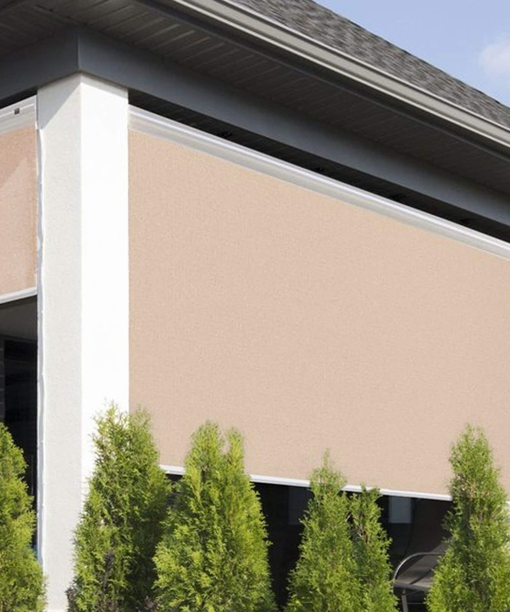 Multiple Awnings Multishade Premium Aluminum Retractable Outdoor Shade With PVC Covered Polyester Fabric [Made-To-Order] (SAK59071)