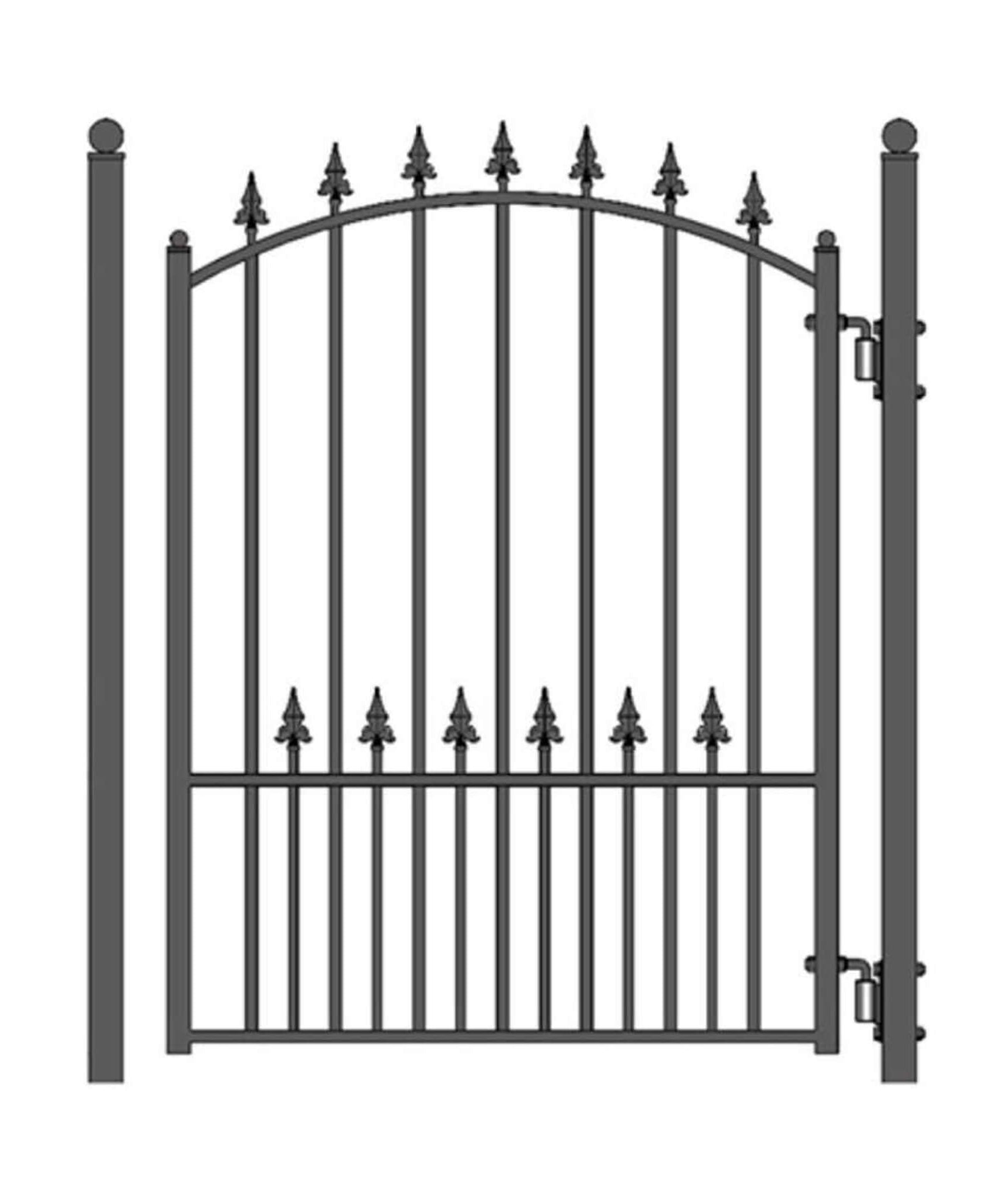5FT Heavy-Duty Munich Powder-Coated Galvanized Steel Pedestrian Gate (SAK35824)