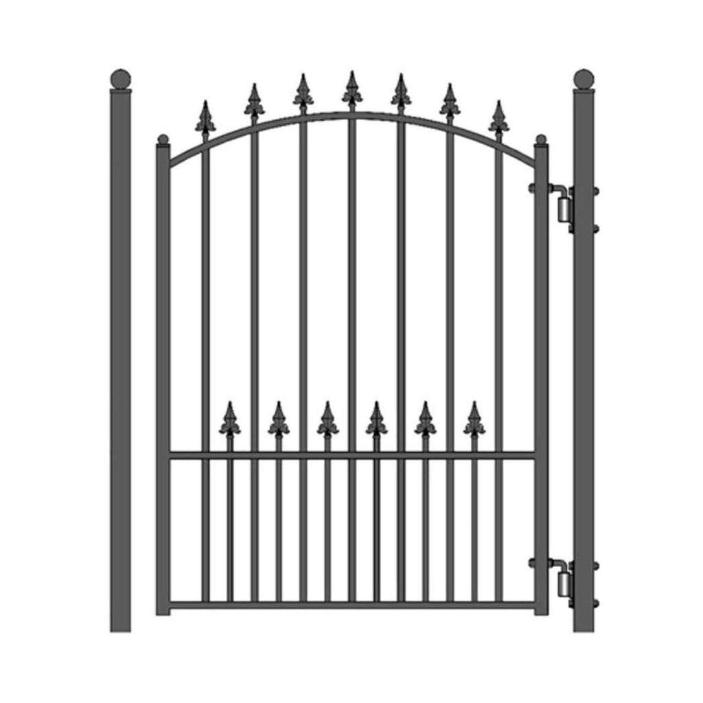 5FT Heavy-Duty Munich Powder-Coated Galvanized Steel Pedestrian Gate (SAK35824)