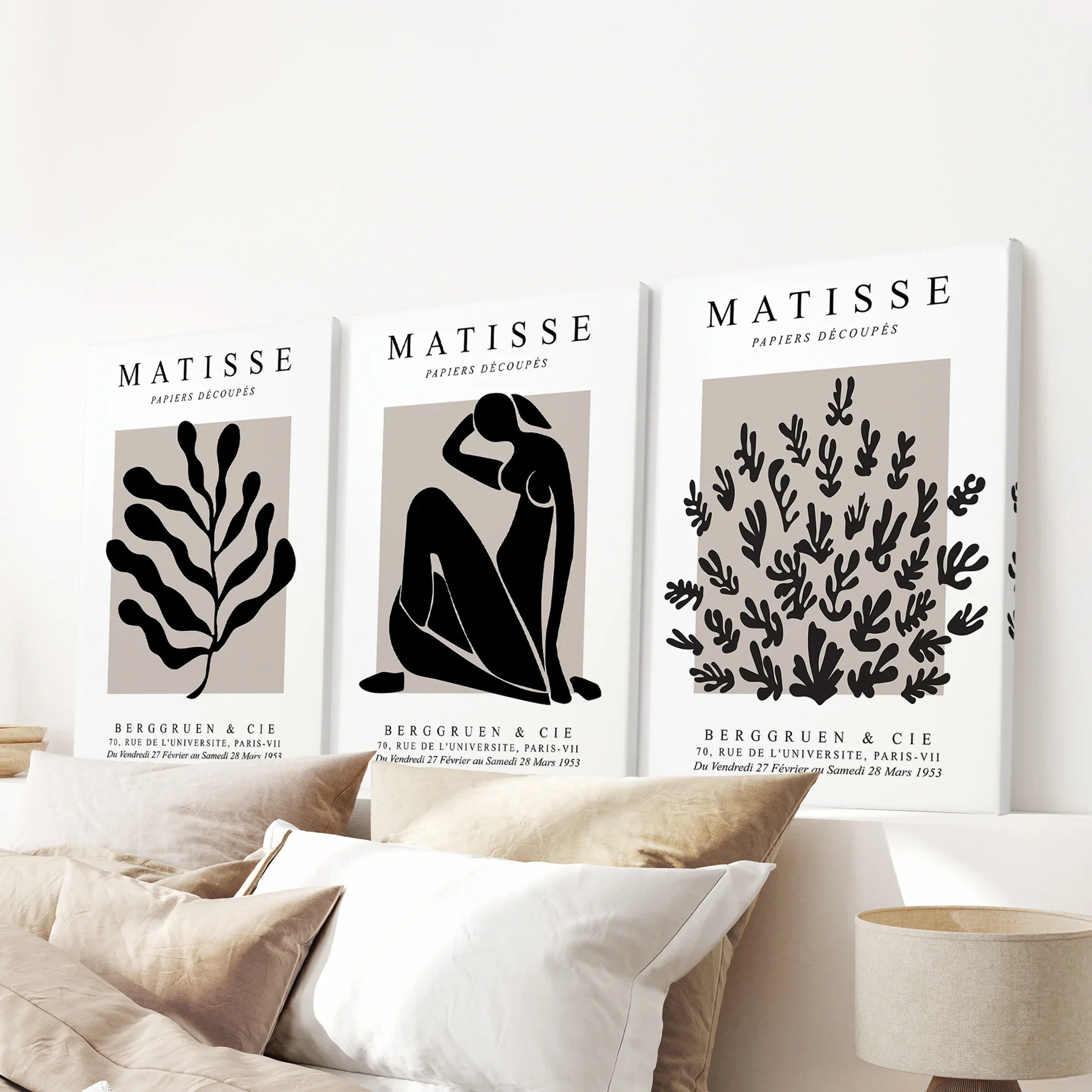 Matisse Posters Set of 3. Minimalist Botanical, Figure Prints